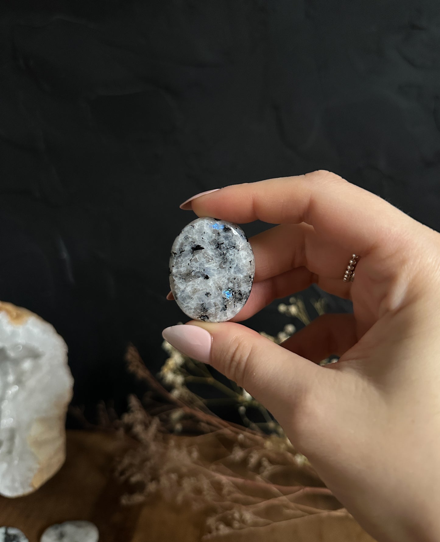 Rainbow Moonstone Worry Stones