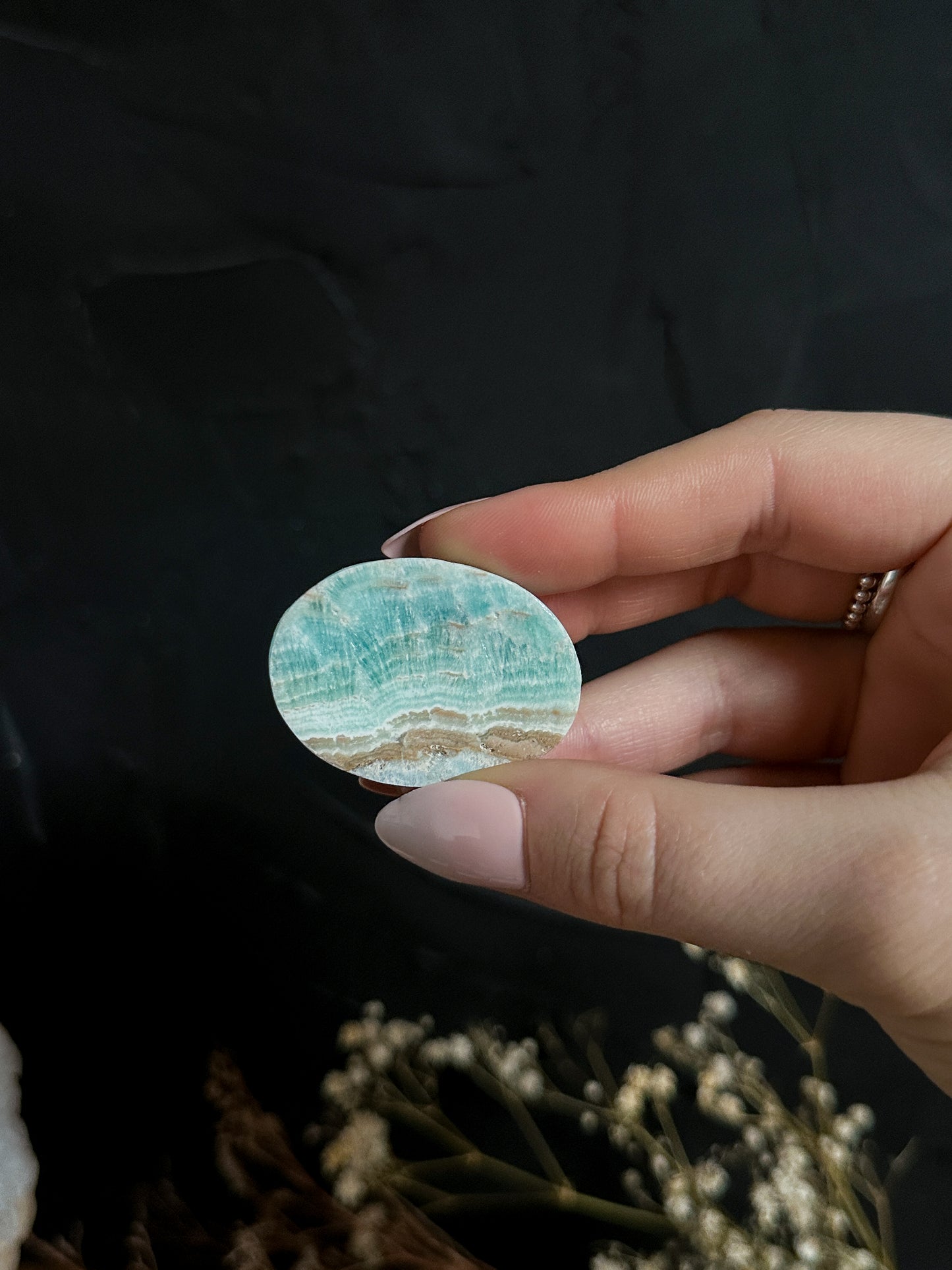 Blue Aragonite Worry Stone - Your Choice