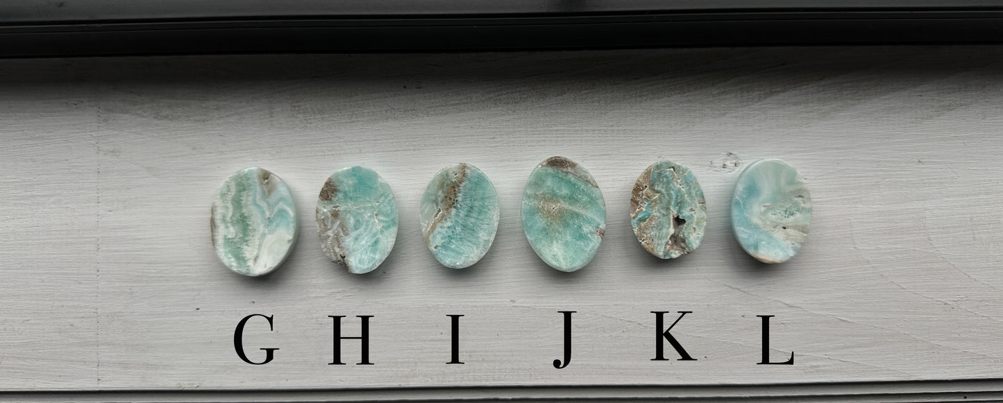 Blue Aragonite Worry Stone - Your Choice