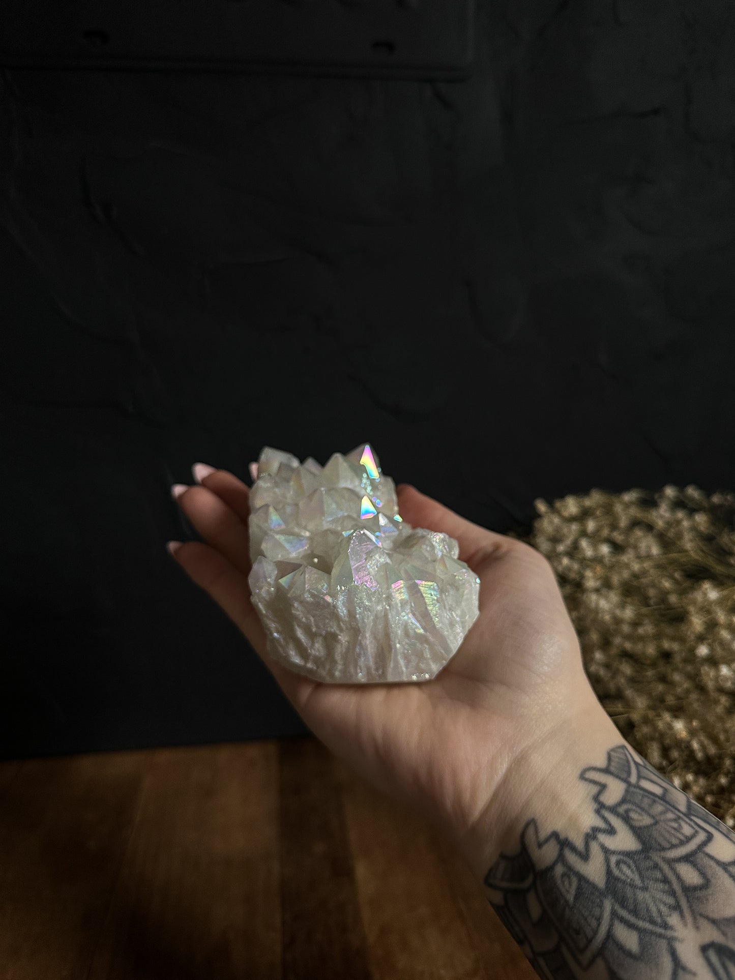 Large Angel Aura Quartz Cluster -03