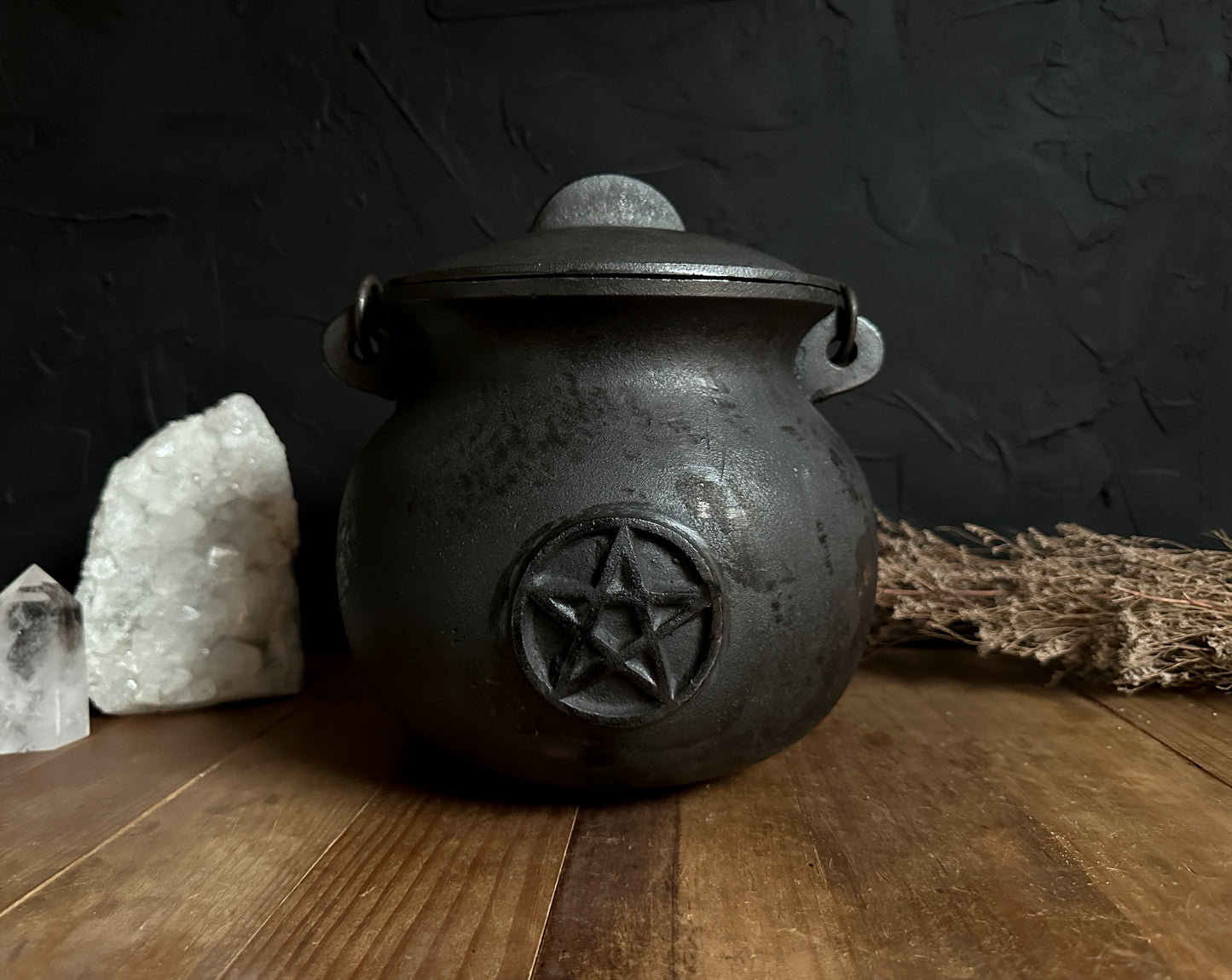 EXTRA LARGE Black Cast Iron Cauldron