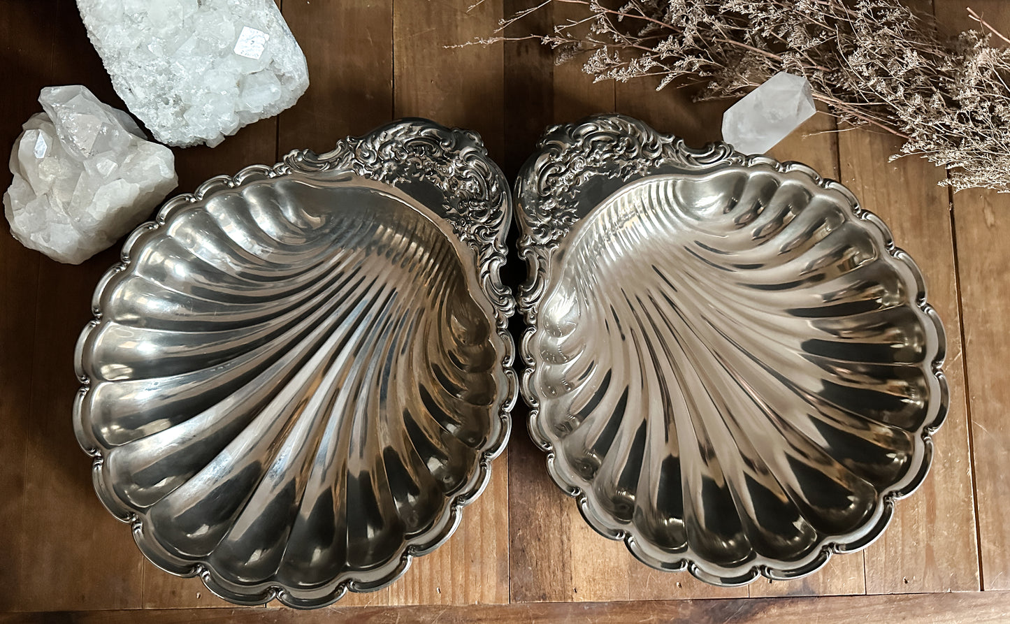 Antique Silver Shell Dish