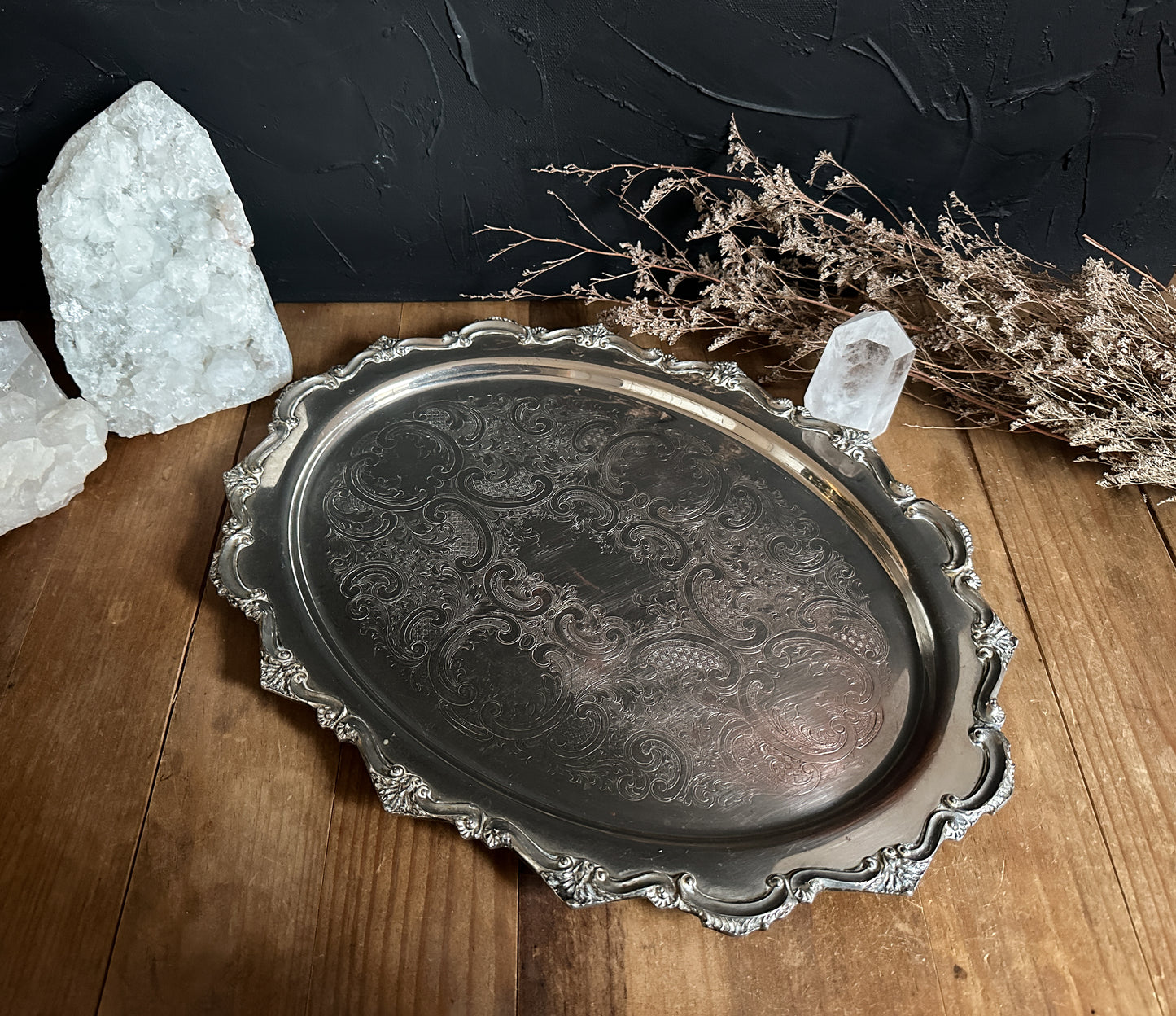 Large Vintage Ornate Tray