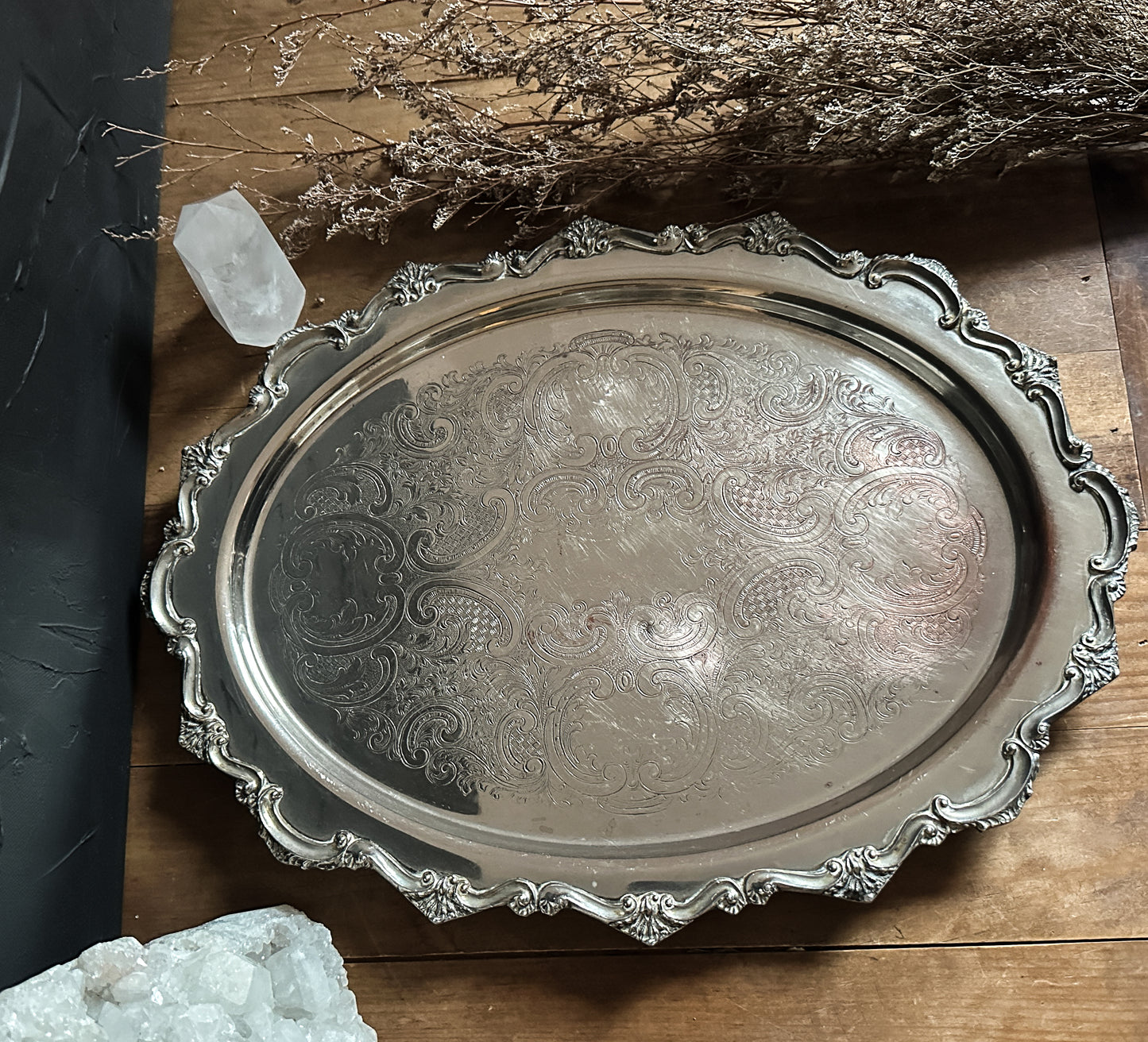 Large Vintage Ornate Tray