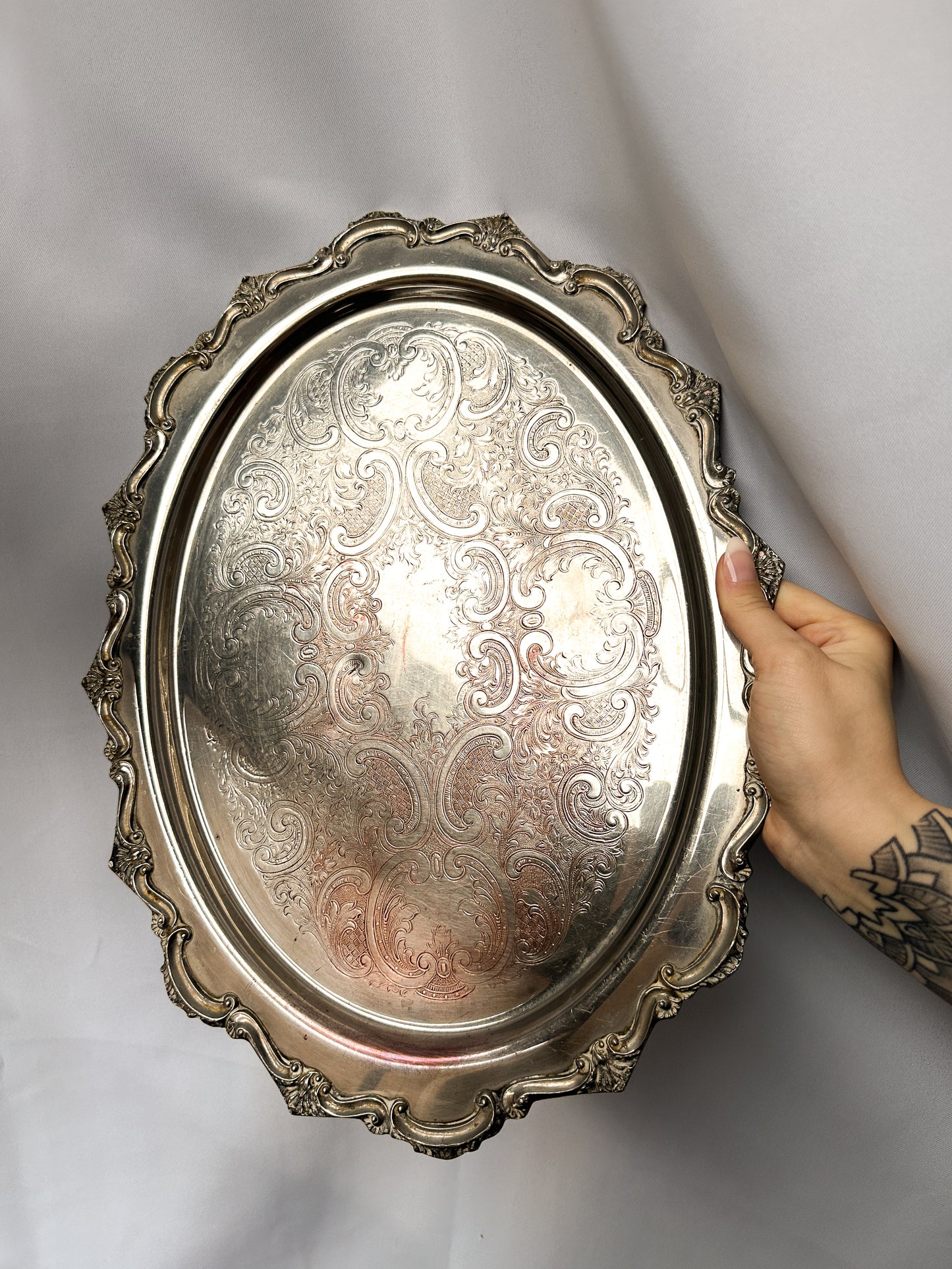 Large Vintage Ornate Tray