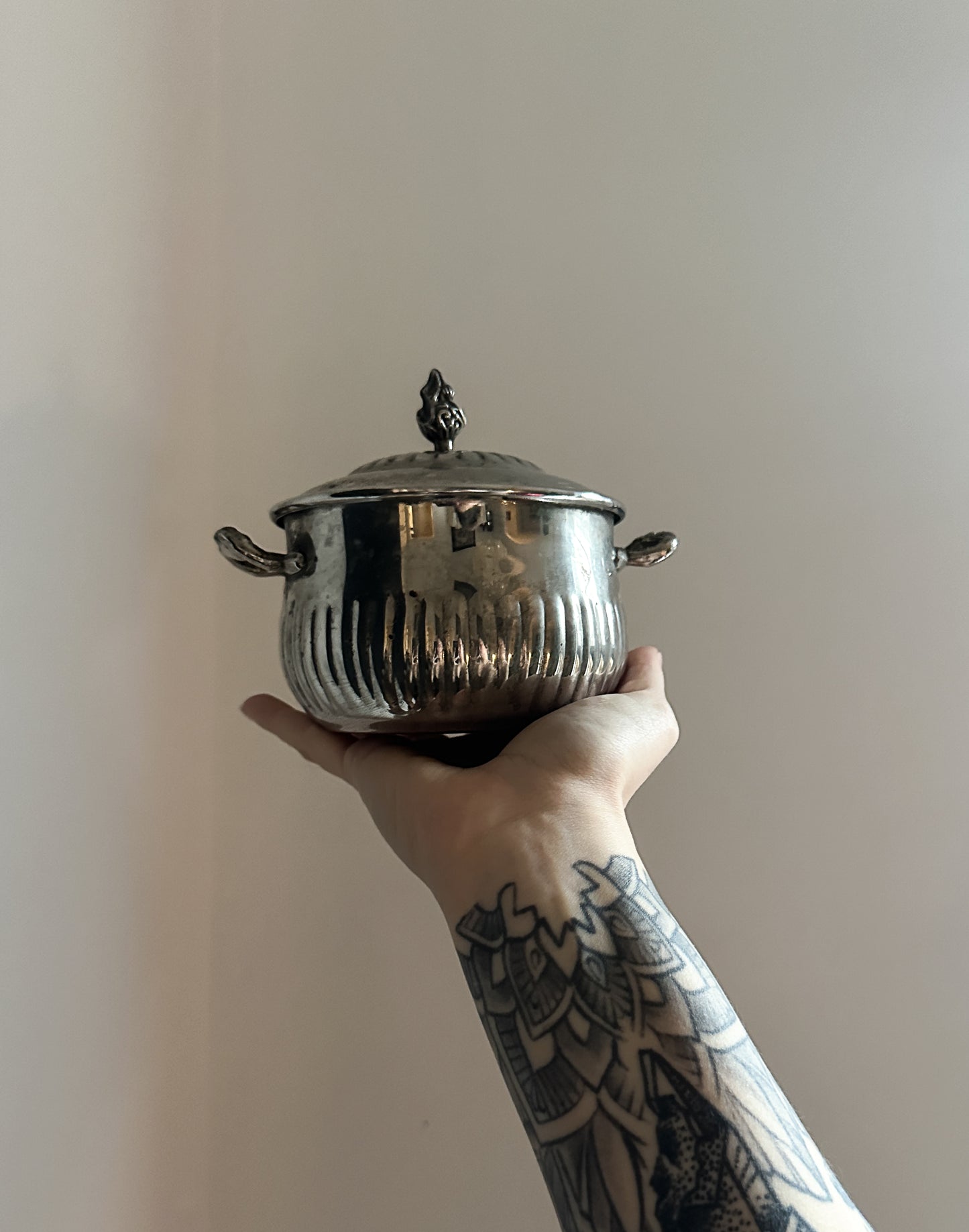 Vintage Silver Cauldron