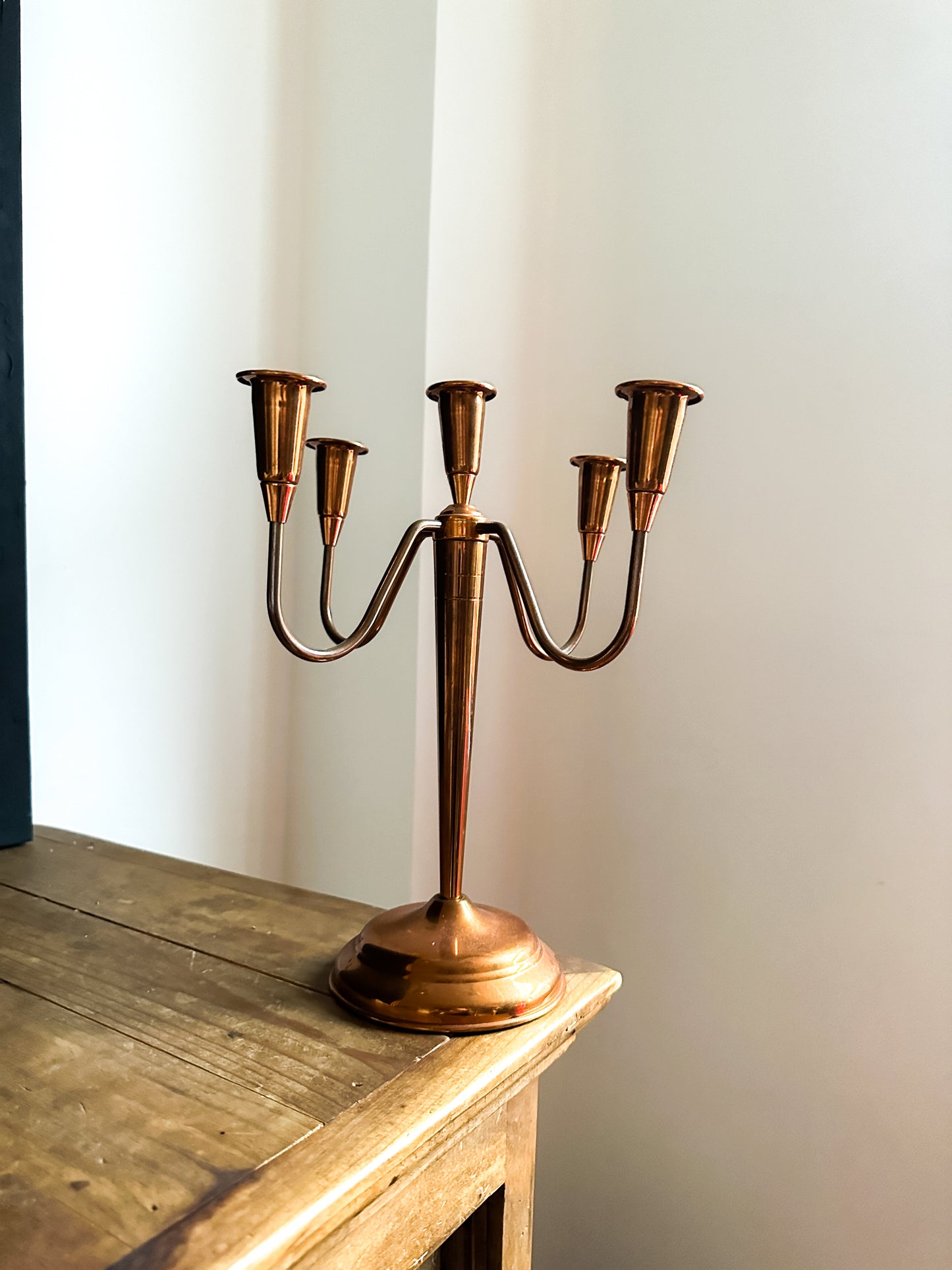 Vintage Copper Candelabra