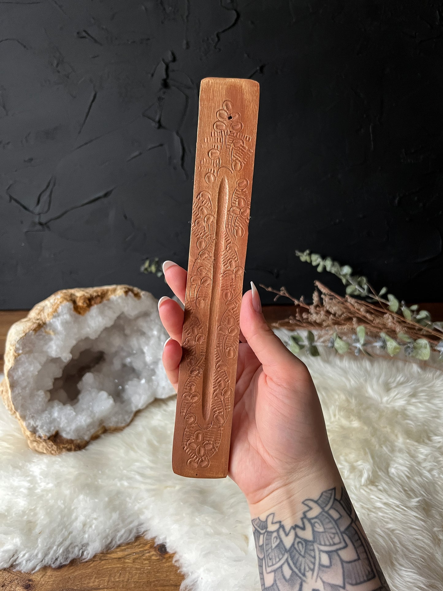 Wood Incense Holder