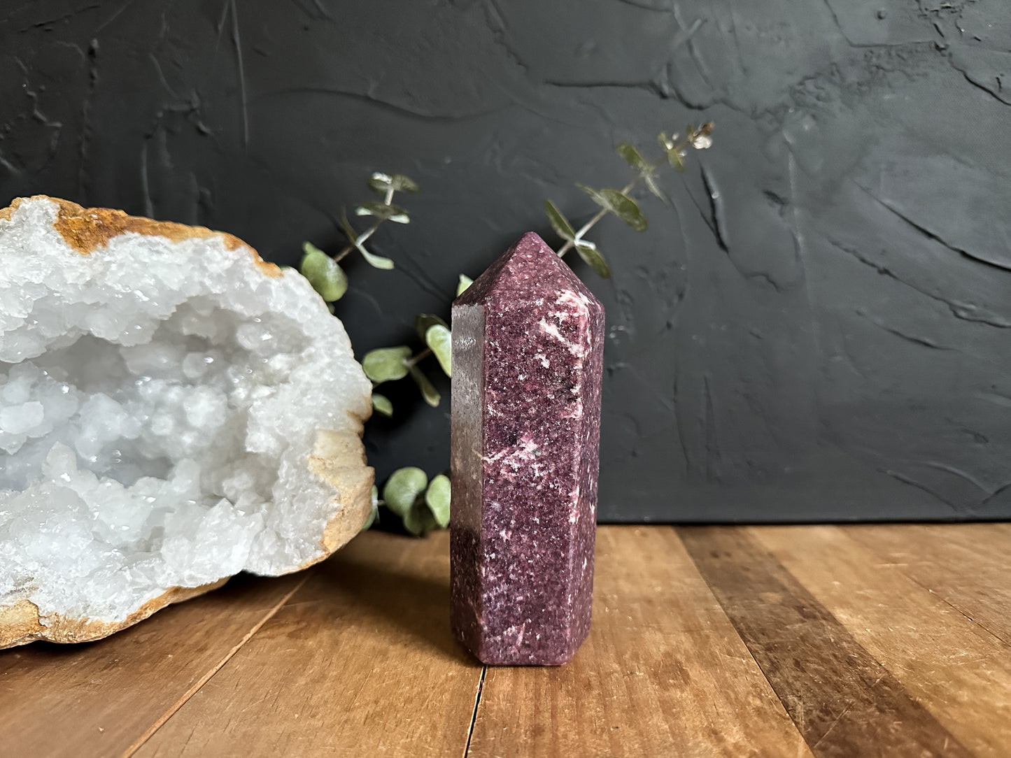 Dark Lepidolite Tower - 01