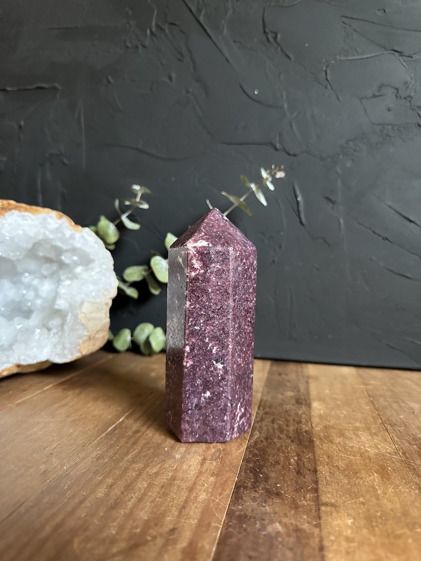 Dark Lepidolite Tower - 01