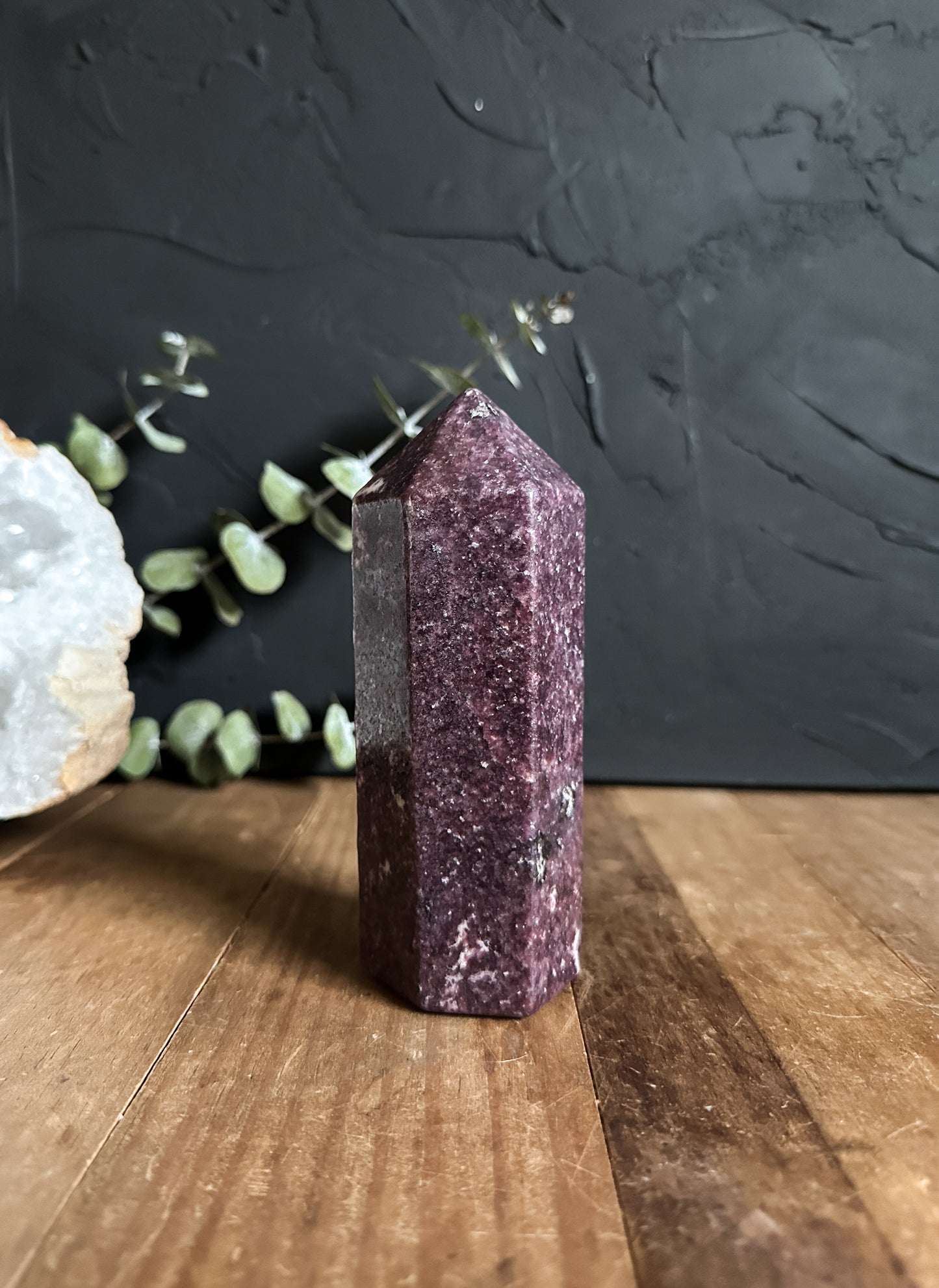 Dark Lepidolite Tower - 01