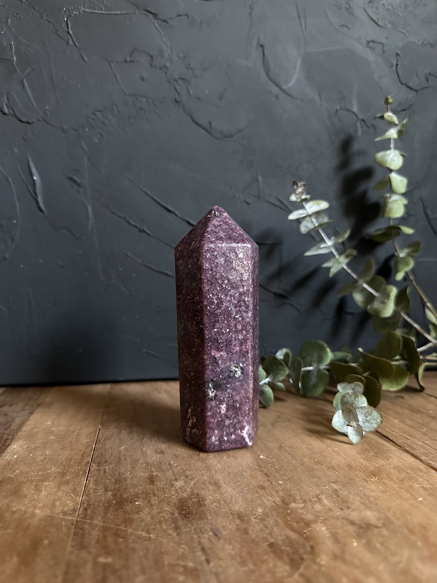 Dark Lepidolite Tower - 01