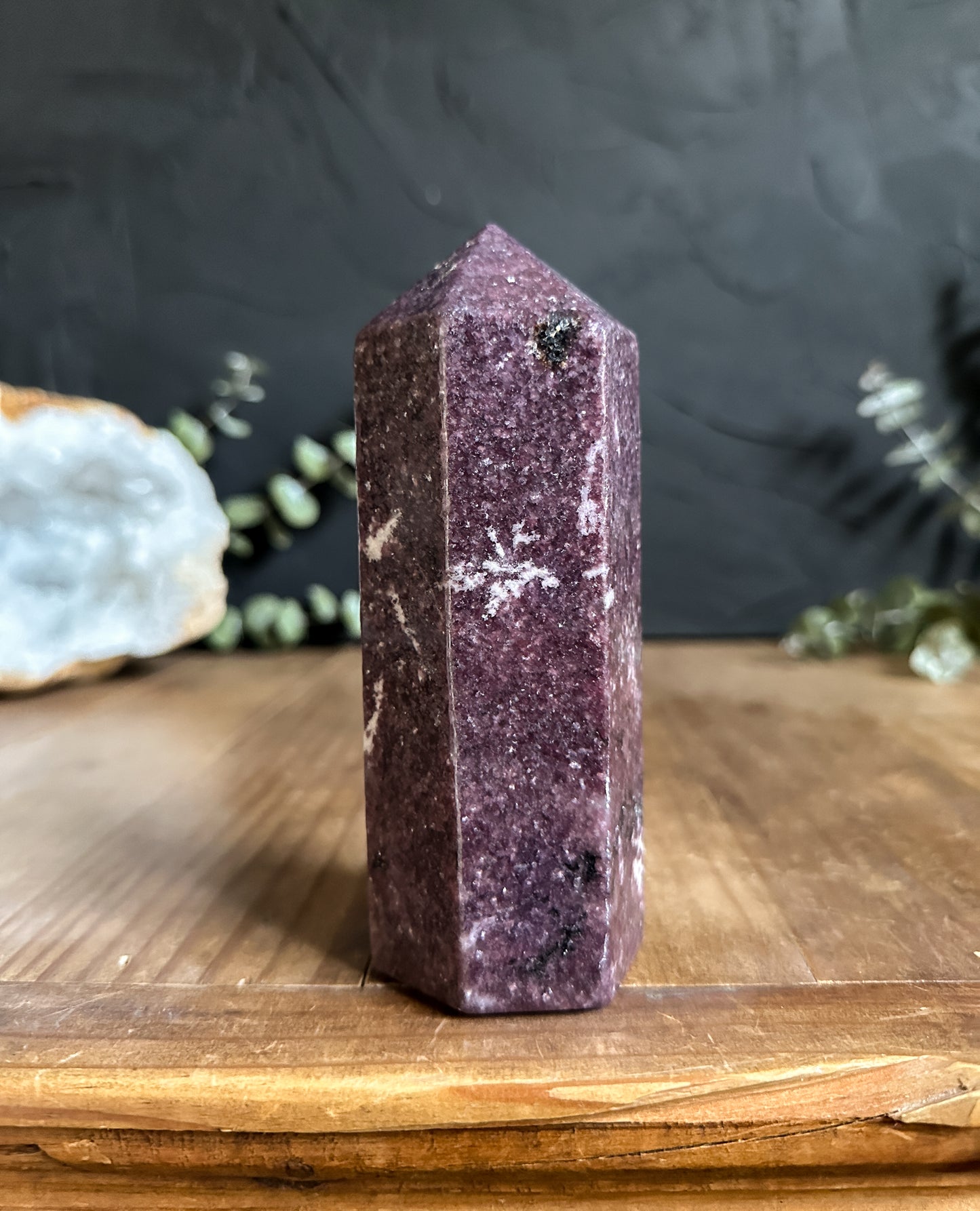 Dark Lepidolite Tower - 02