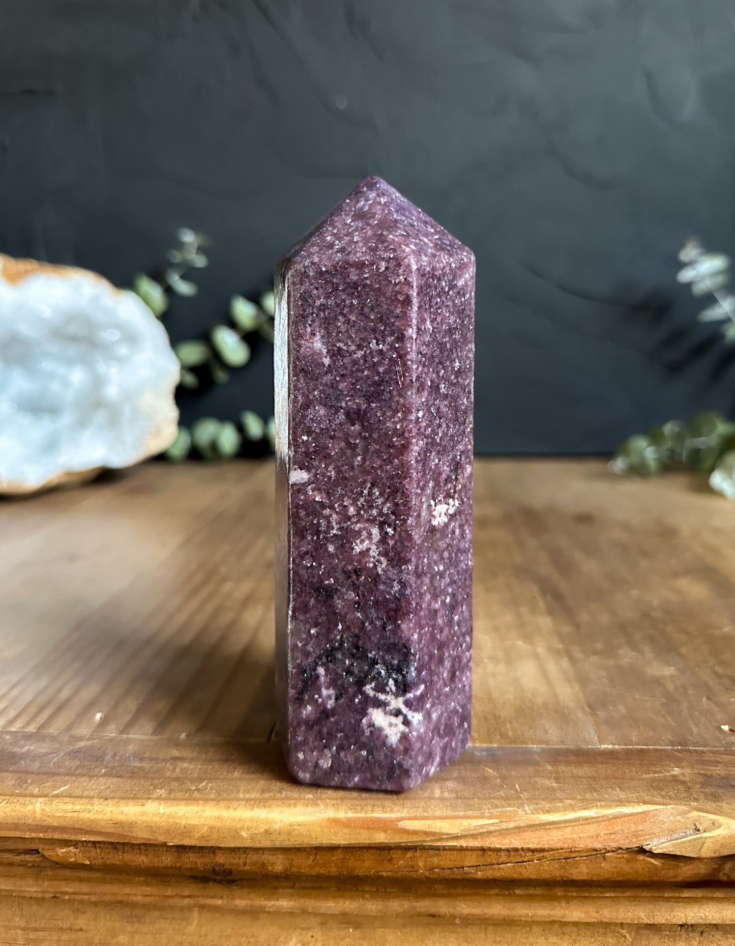 Dark Lepidolite Tower - 02