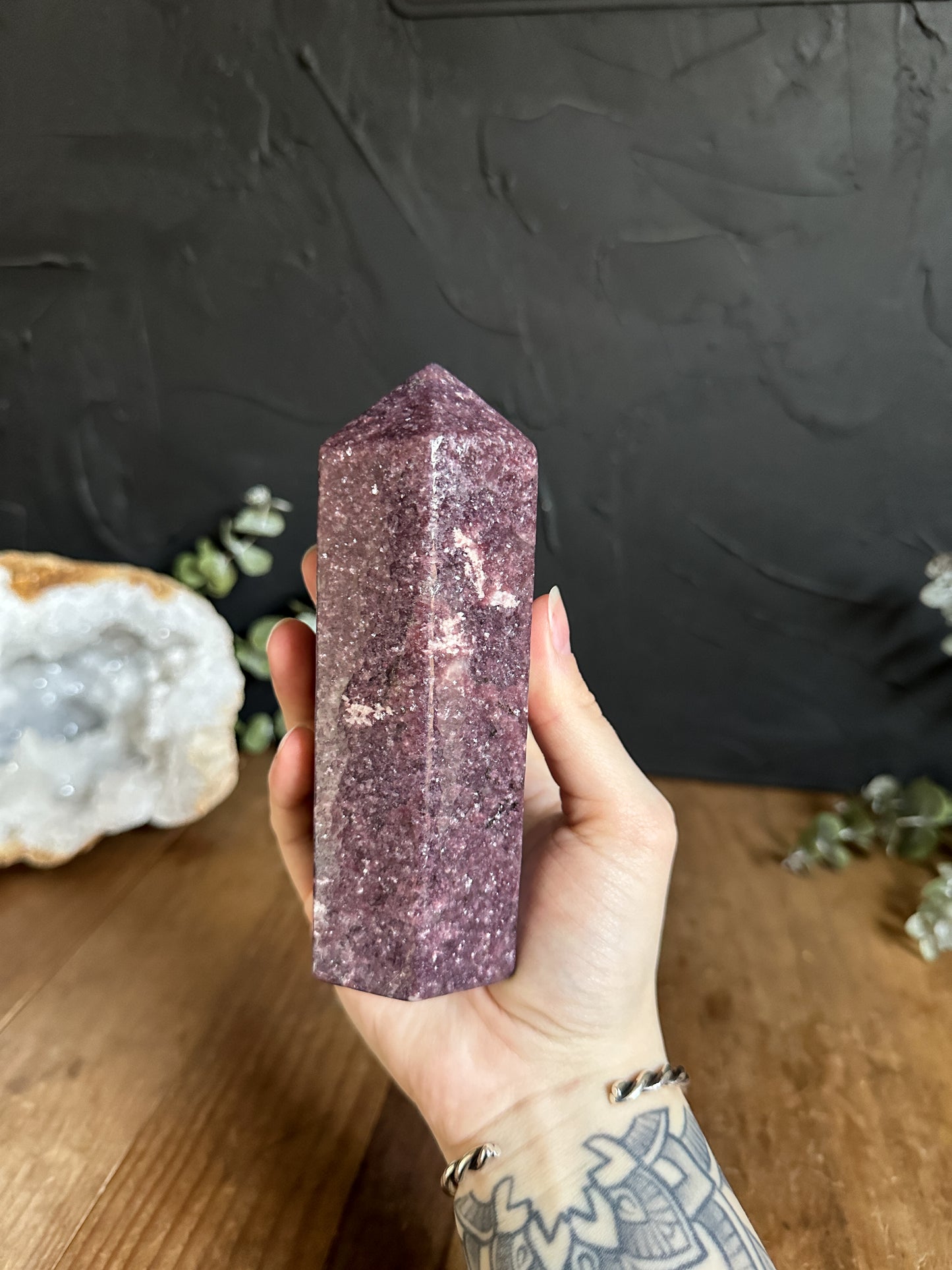 Dark Lepidolite Tower - 02