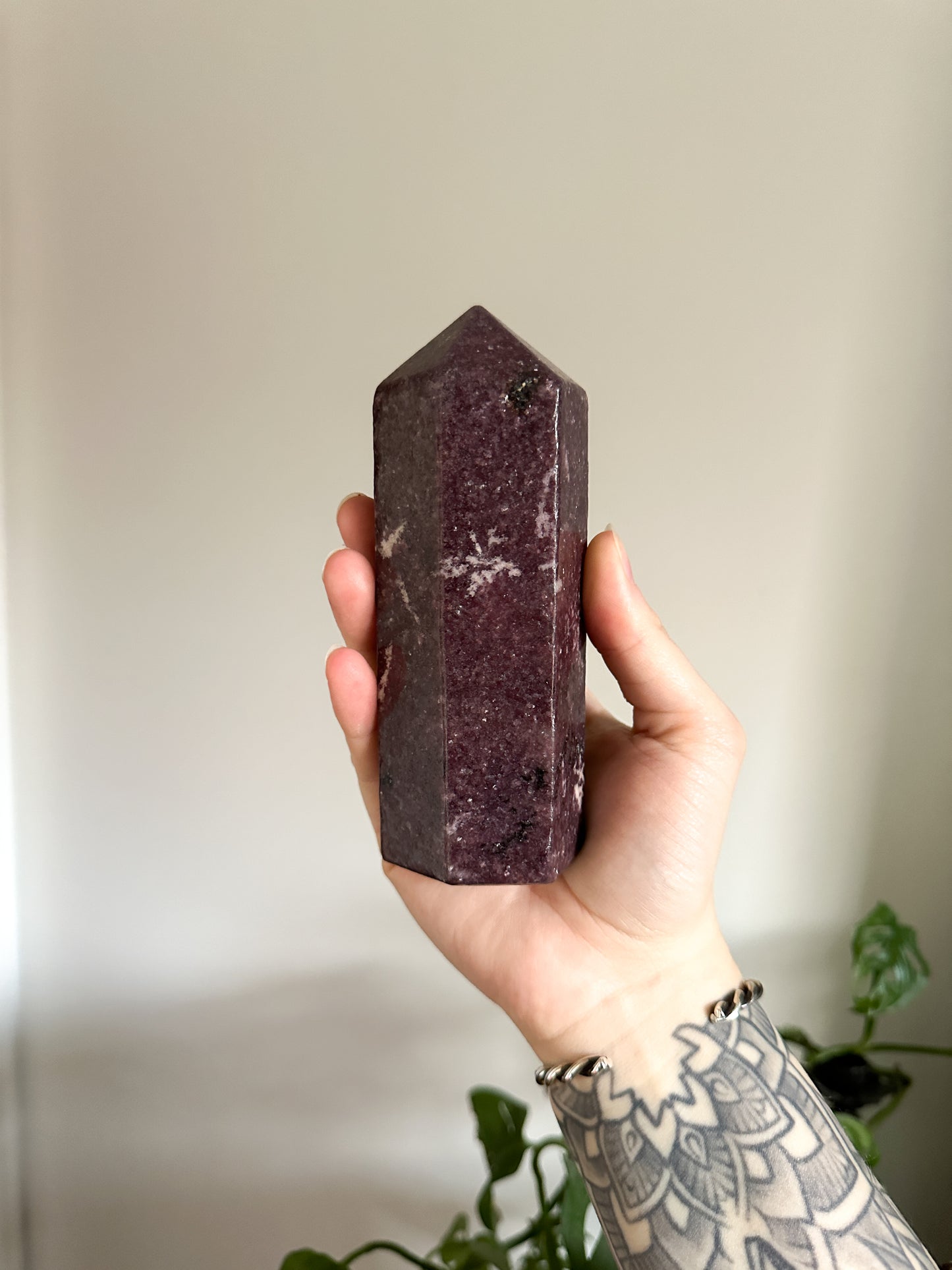 Dark Lepidolite Tower - 02