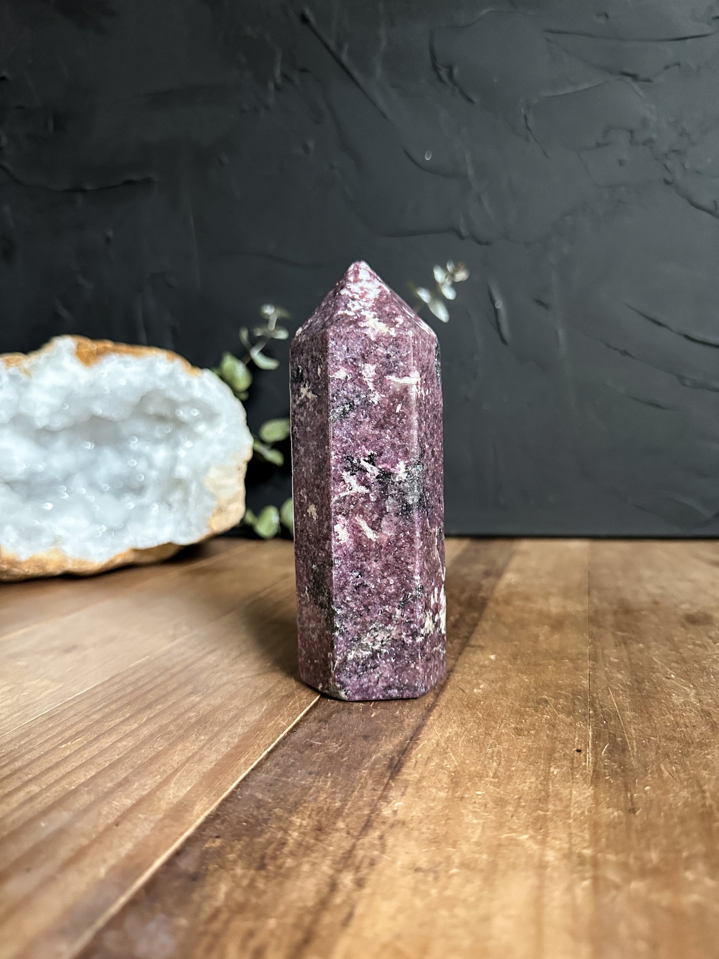 Dark Lepidolite Tower - 03