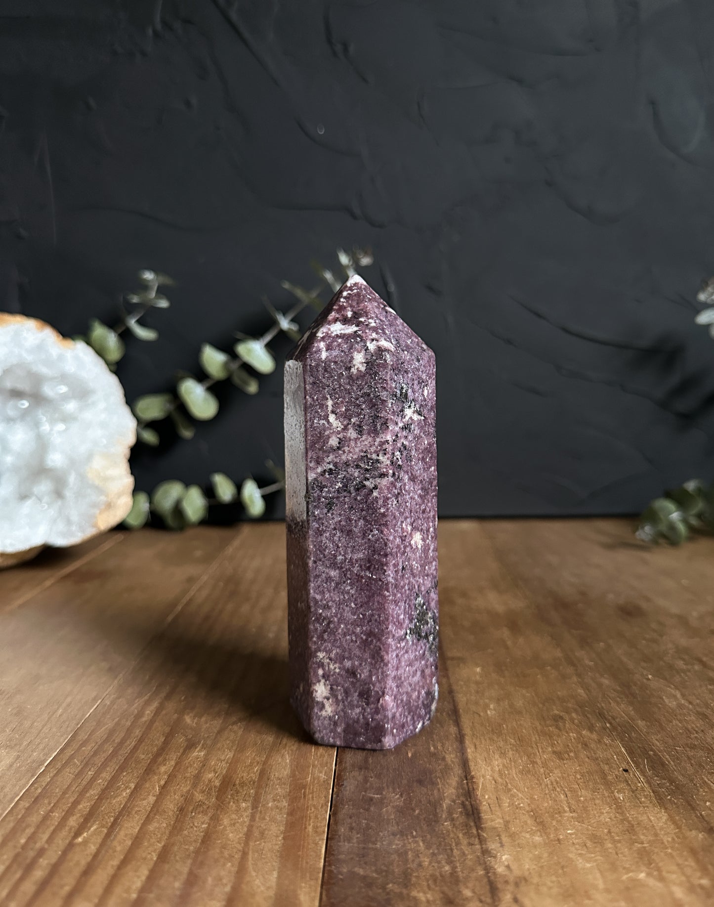Dark Lepidolite Tower - 03