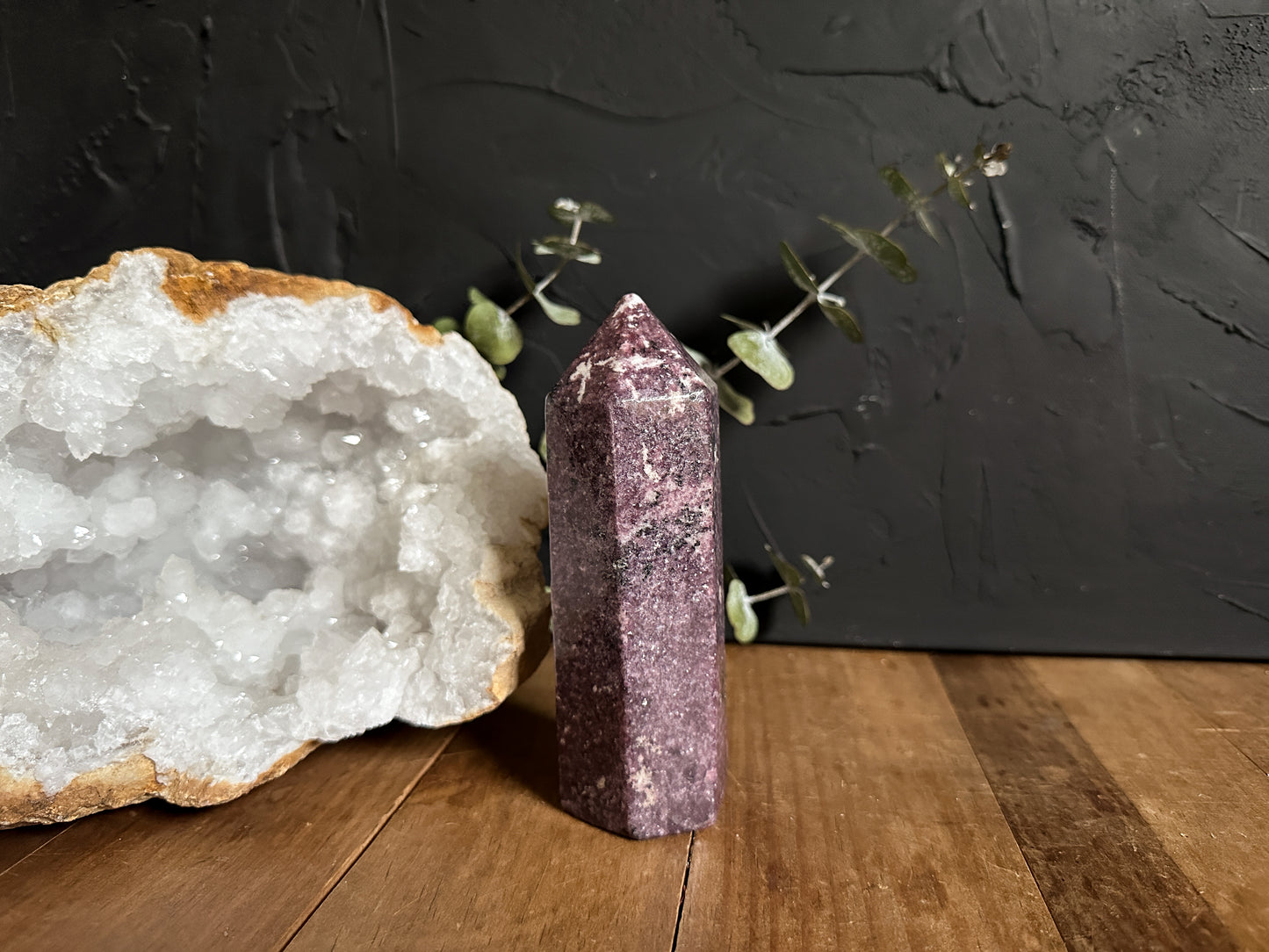 Dark Lepidolite Tower - 03