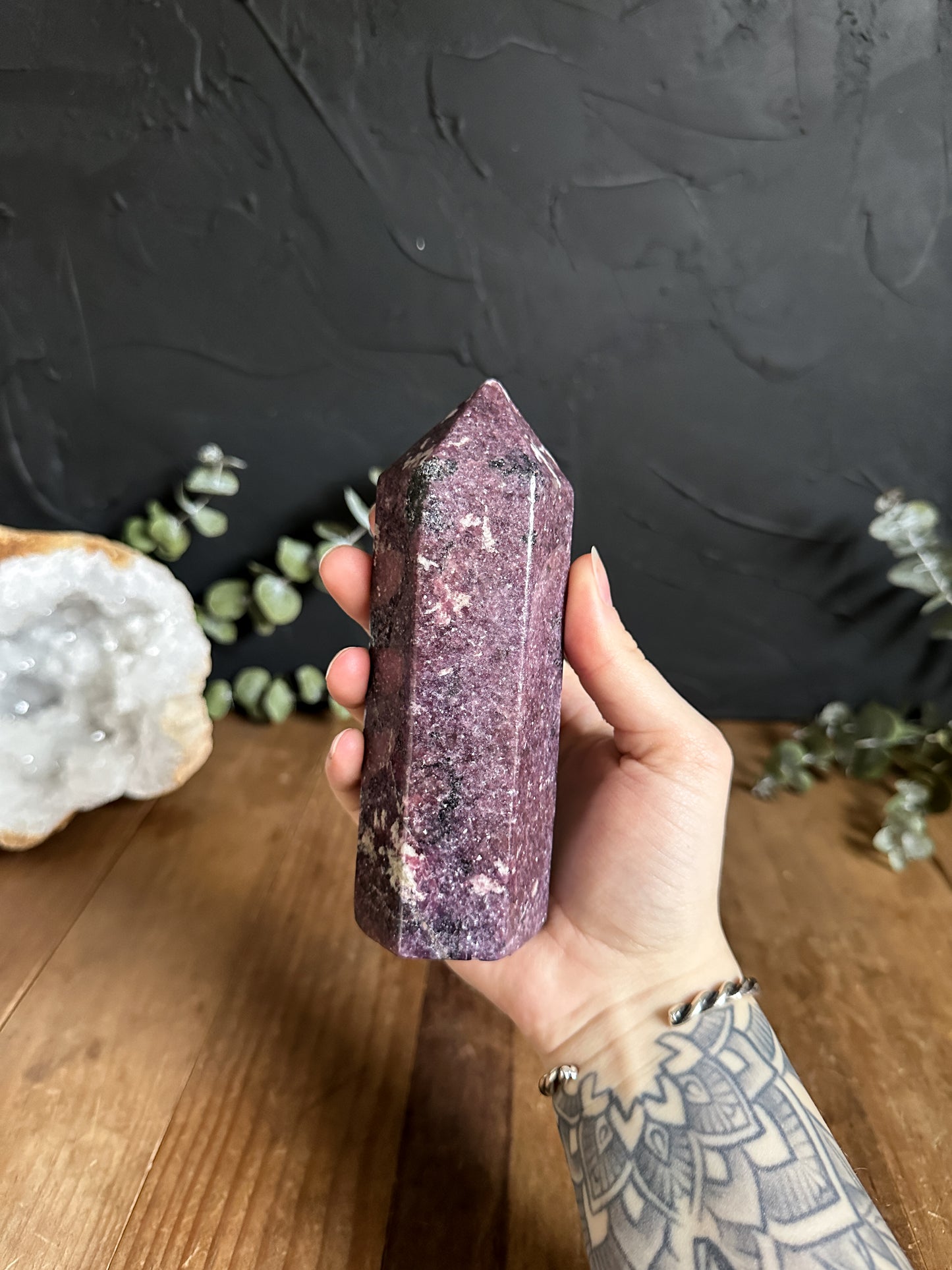 Dark Lepidolite Tower - 03