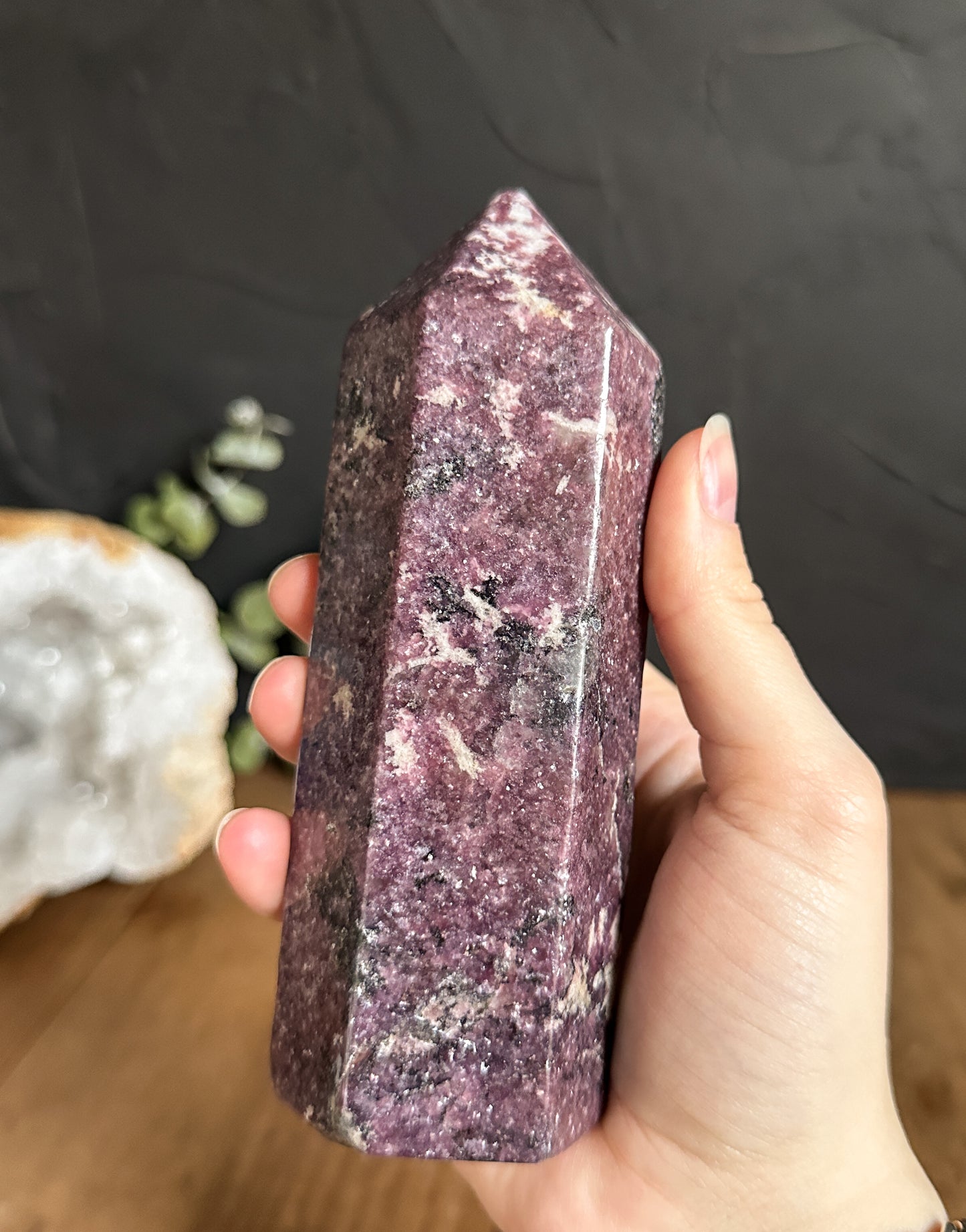 Dark Lepidolite Tower - 03