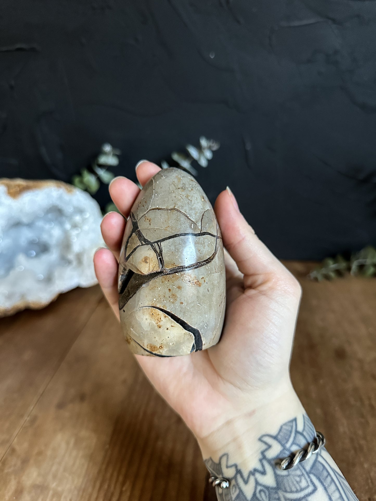 Septarian Geode with Calcite Inclusions - 01