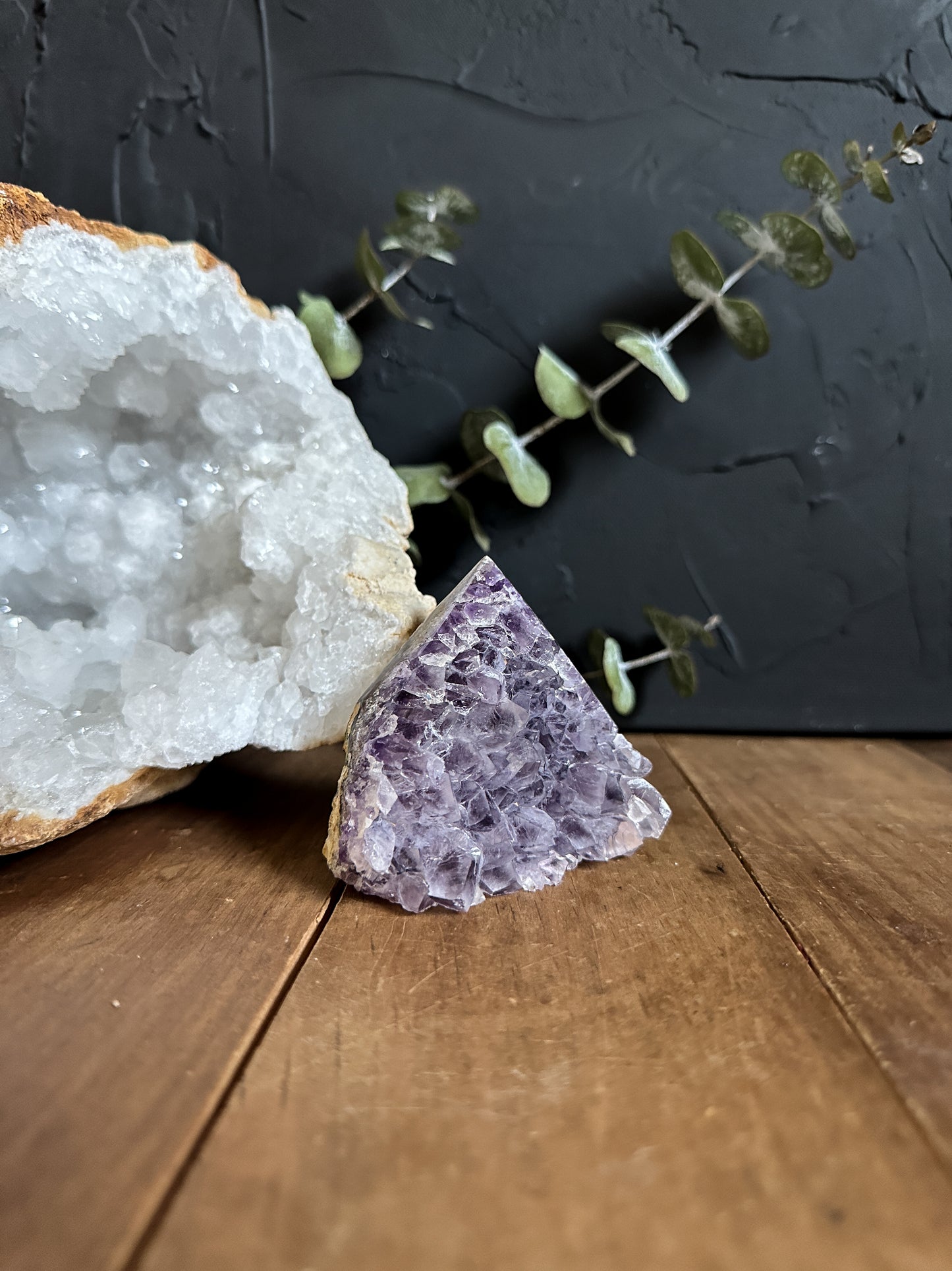 Amethyst Point Cluster Geode - 01