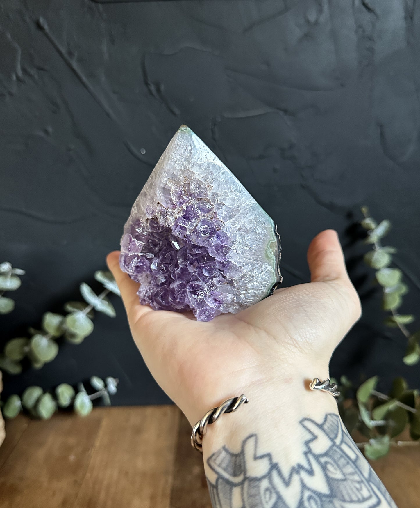 Amethyst Point Cluster Geode - 02