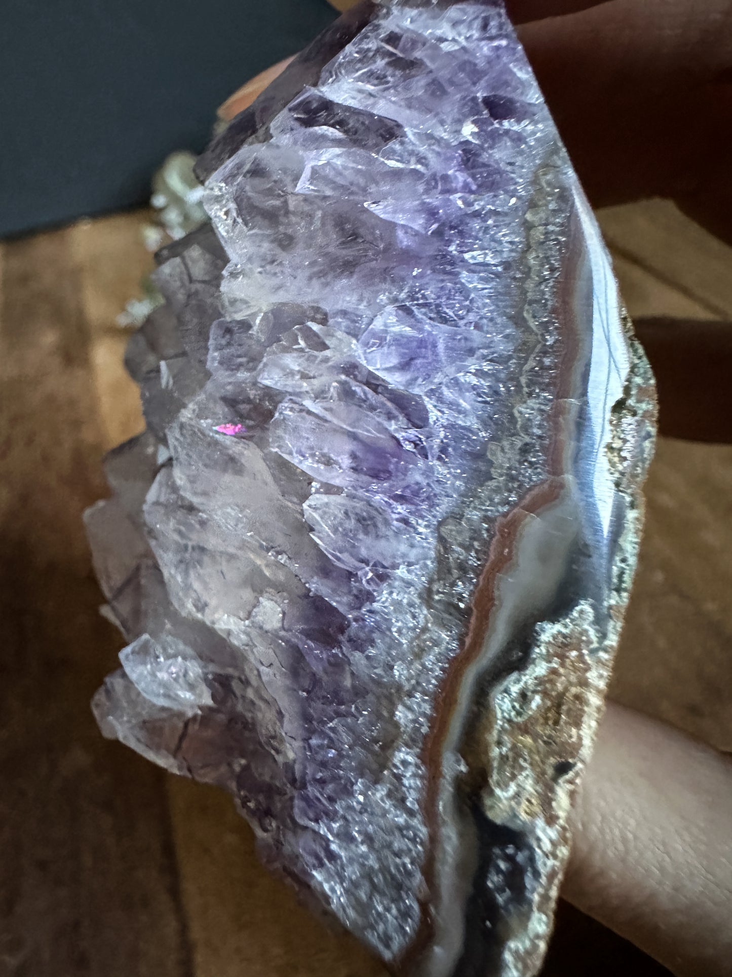 Amethyst Point Cluster Geode - 03