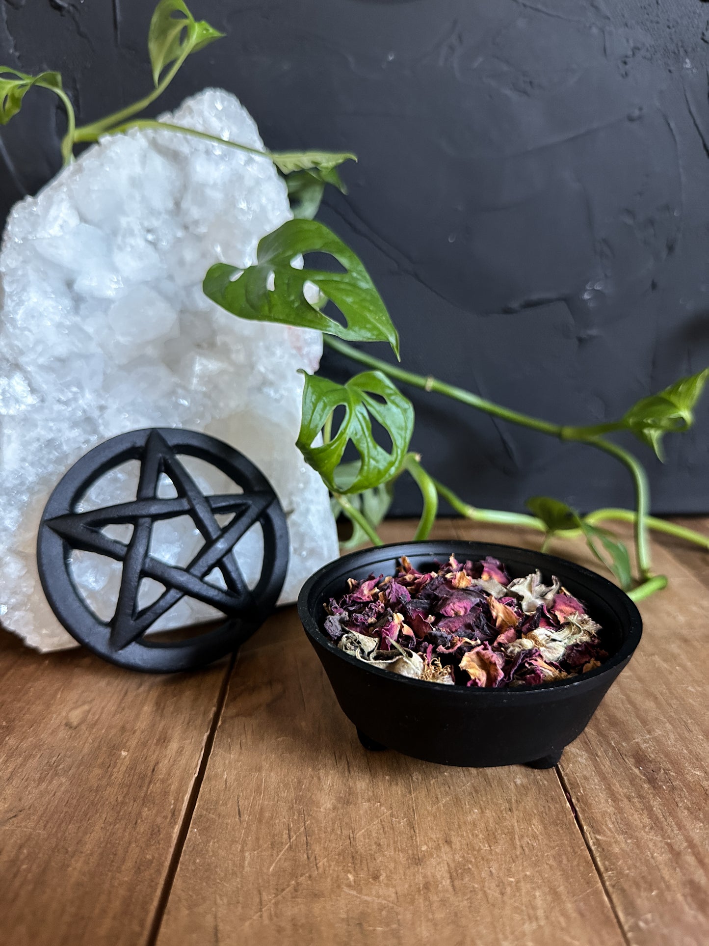 Cast Iron Pentacle Incense Holder