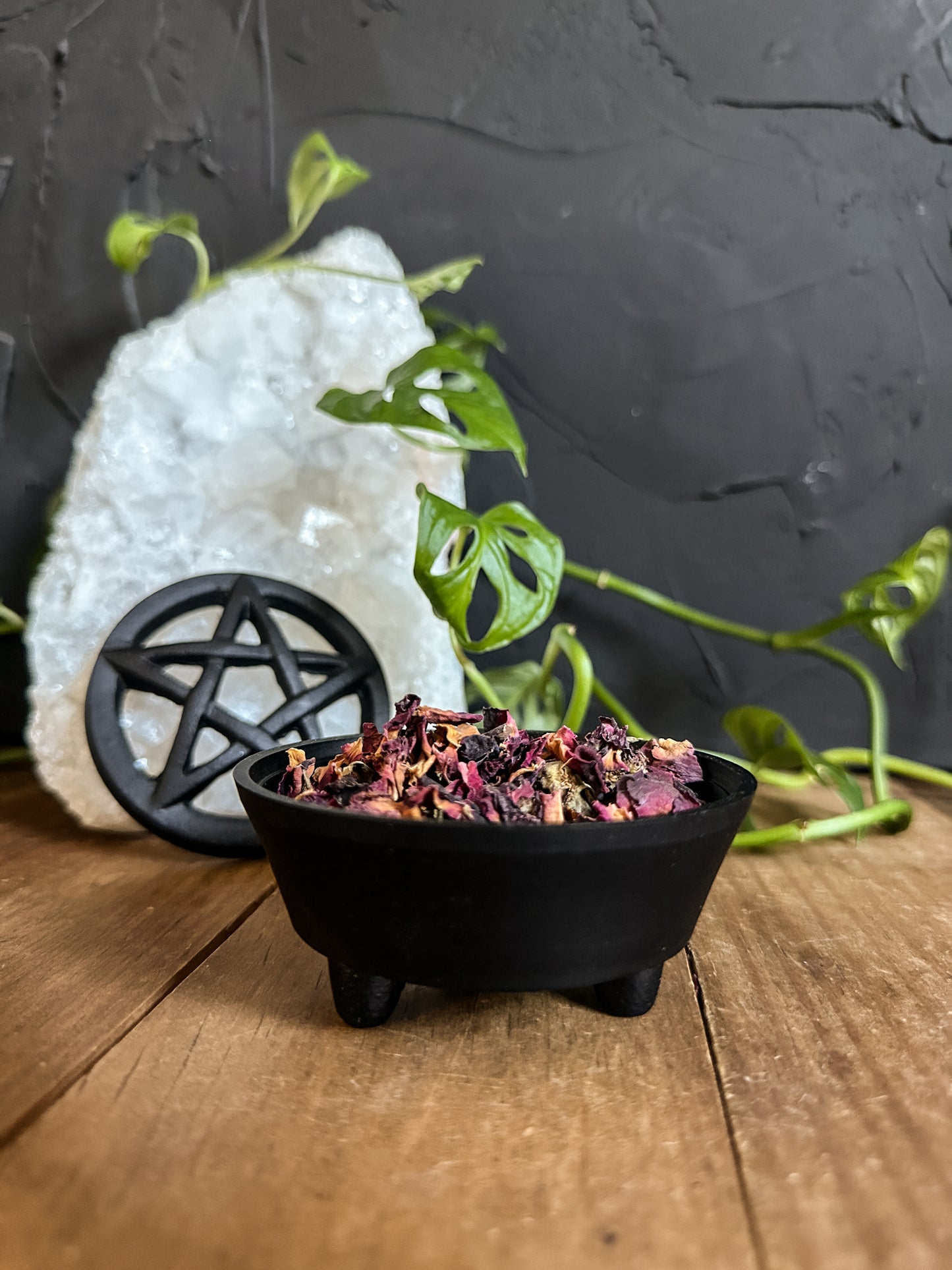 Cast Iron Pentacle Incense Holder