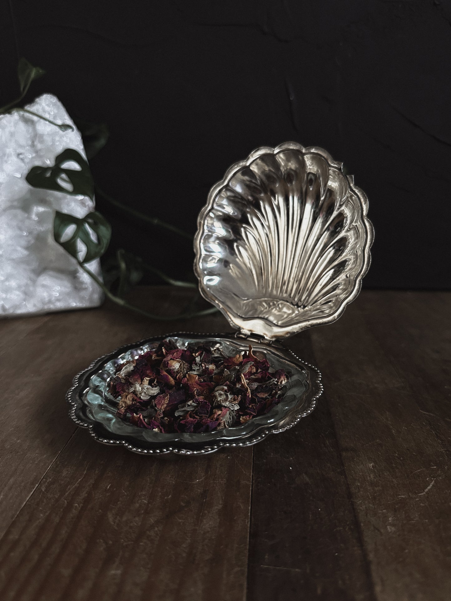Vintage Silverplated Seashell Trinket Dish