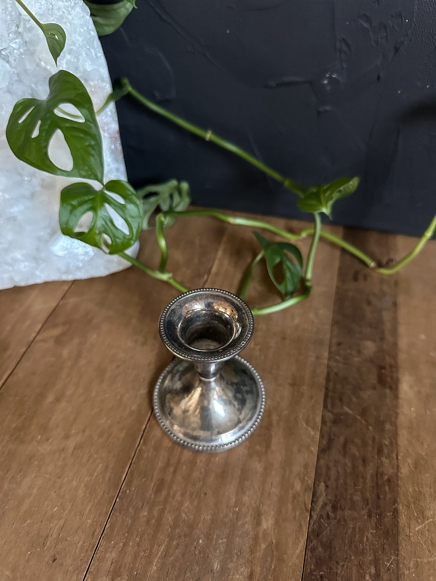 Vintage Crystal Ball Stand with Selenite Sphere