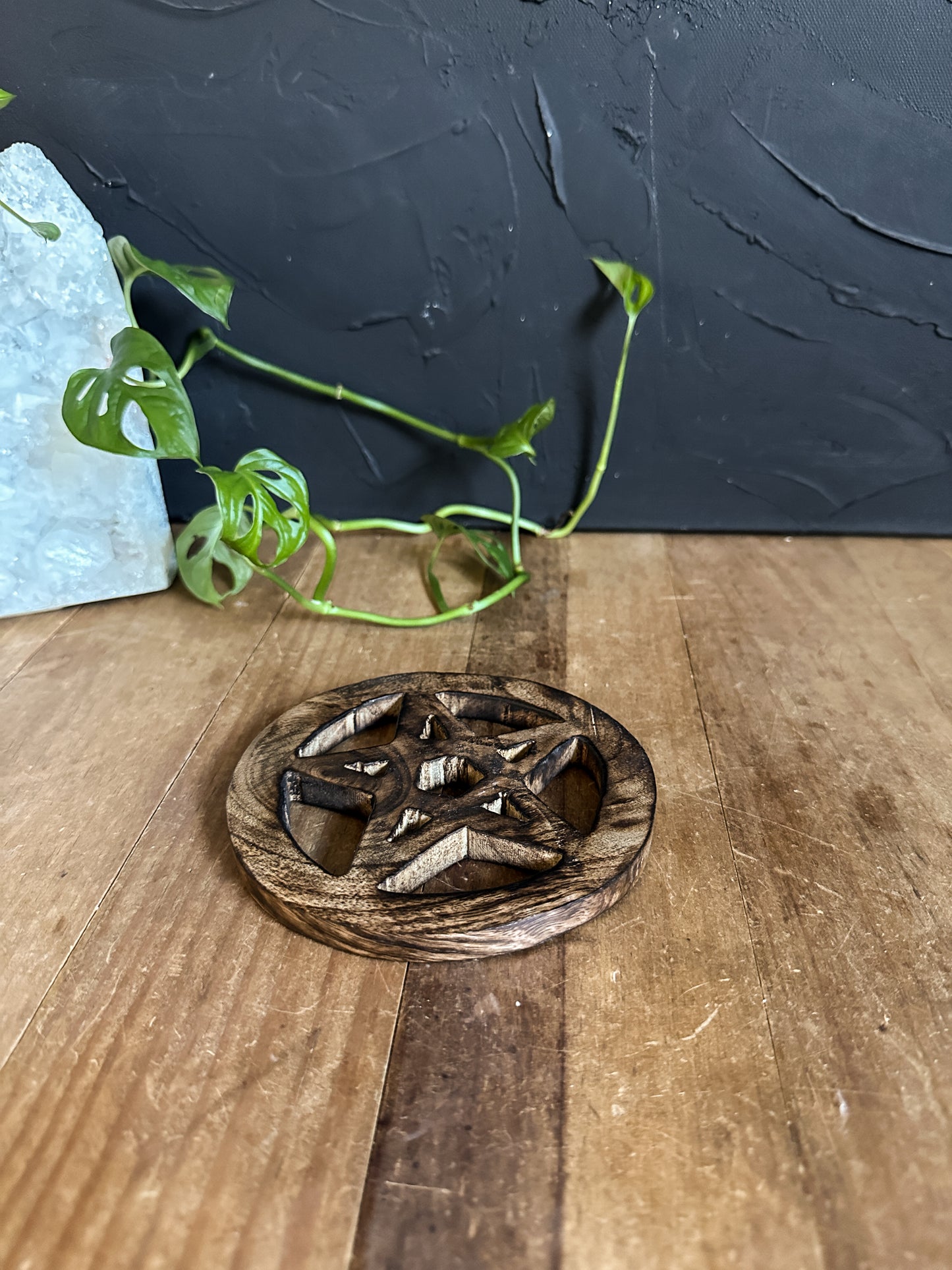 Wood Pentacle Decor