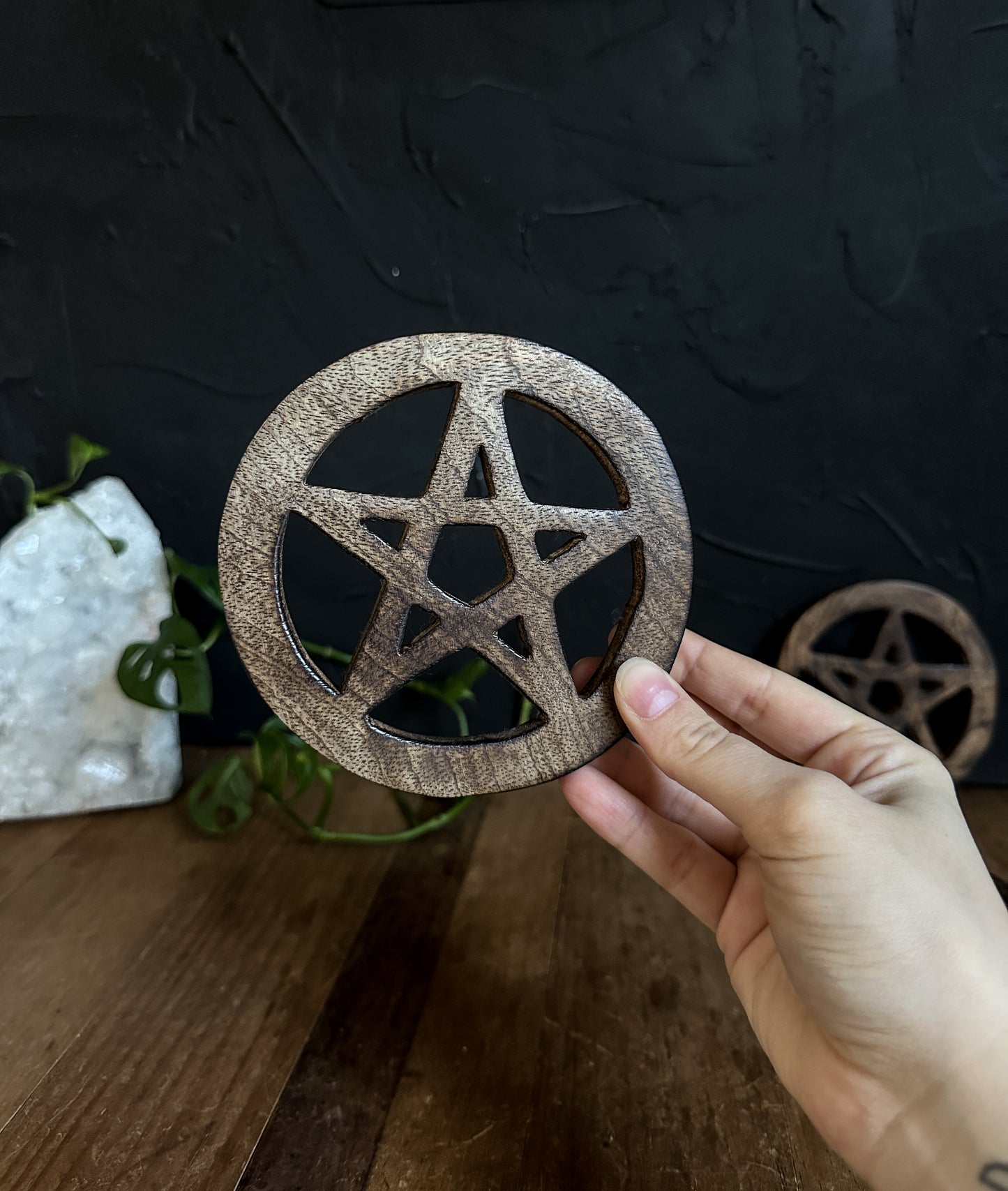 Wood Pentacle Decor