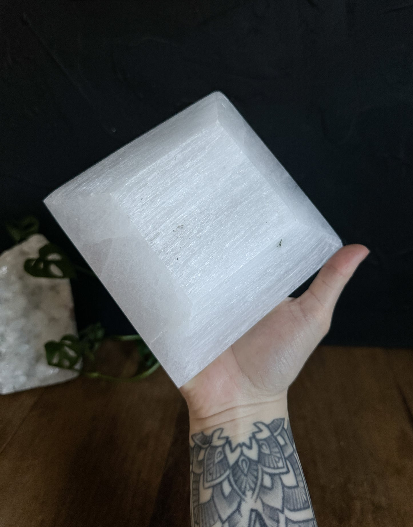 Selenite Square Bowl