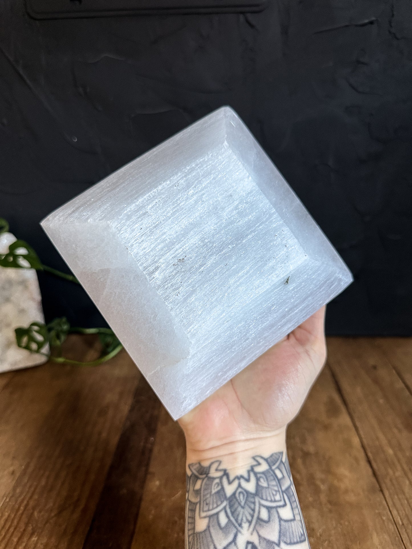 Selenite Square Bowl