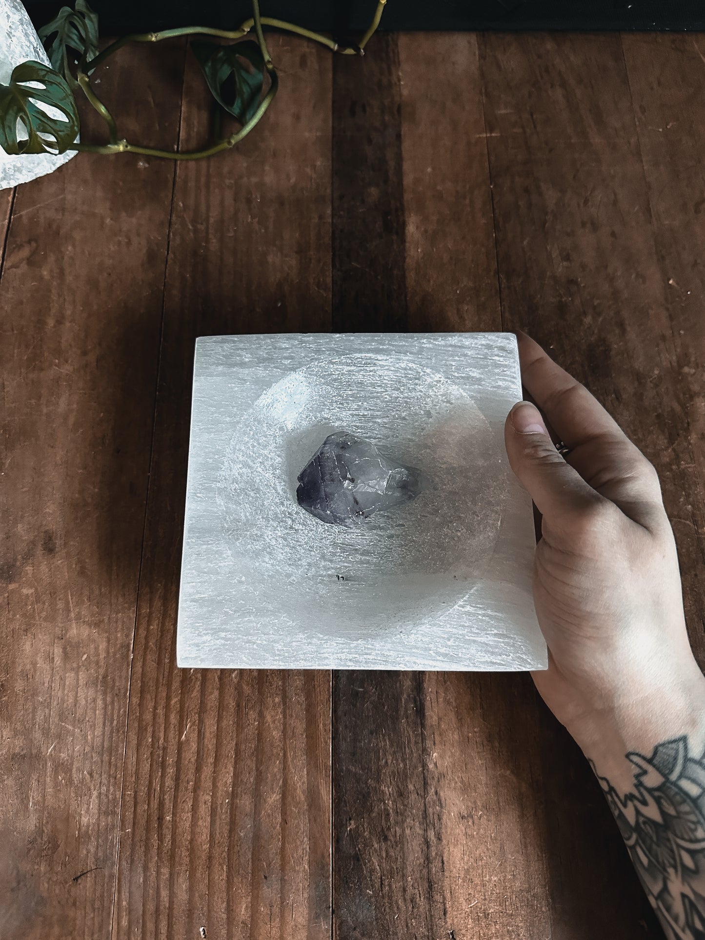 Selenite Square Bowl