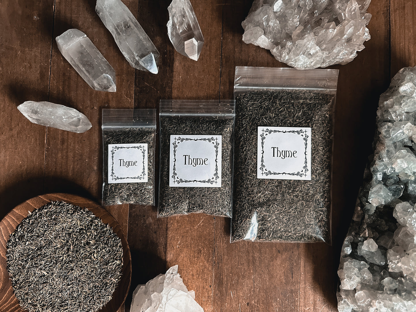 Bulk Ritual Herbs, Thyme Leaves Cut.