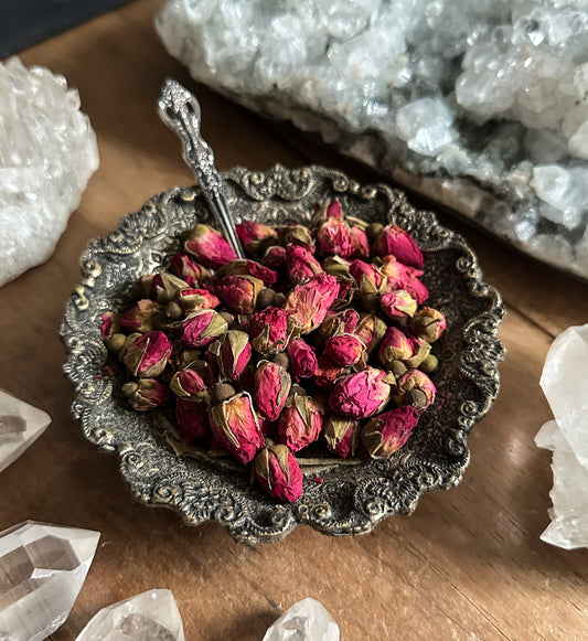 Dried Red Rose Buds sold in Bulk.
