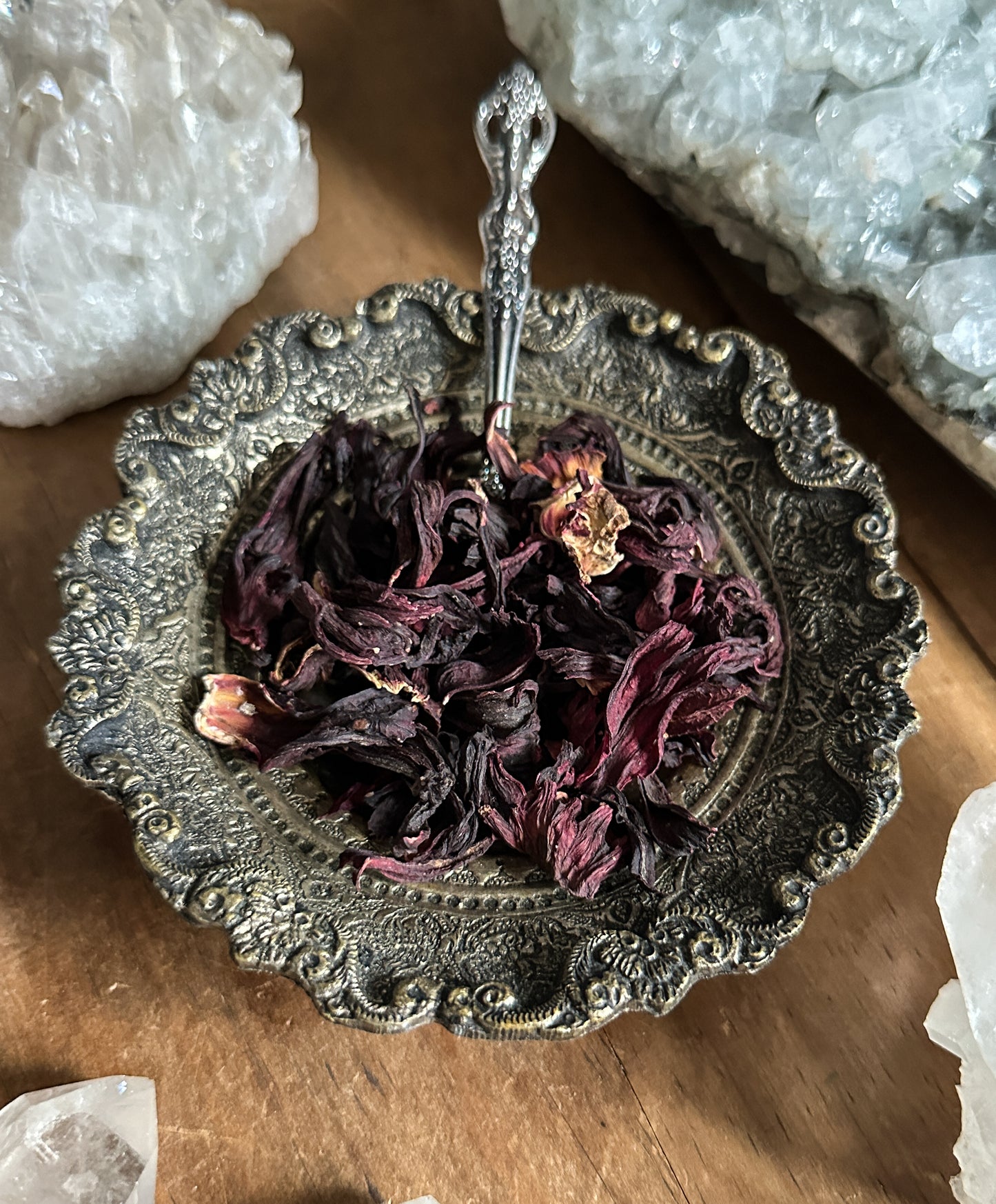 Hibiscus Flower Whole, Hibiscus sabdariffa. Ritual Herbs and Flowers at The Stone Maidens.