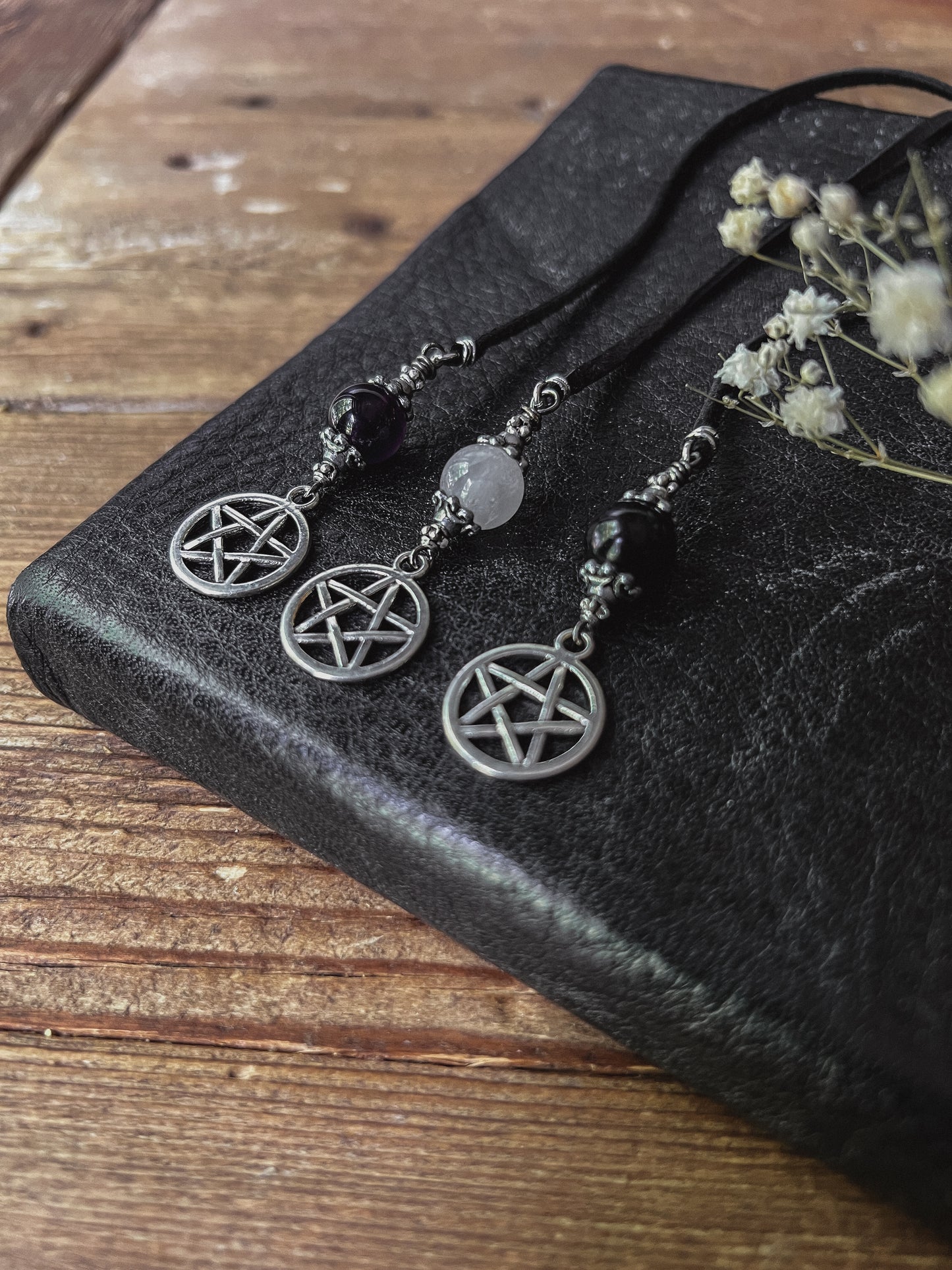 Crystal Pentacle Bookmark - Silver