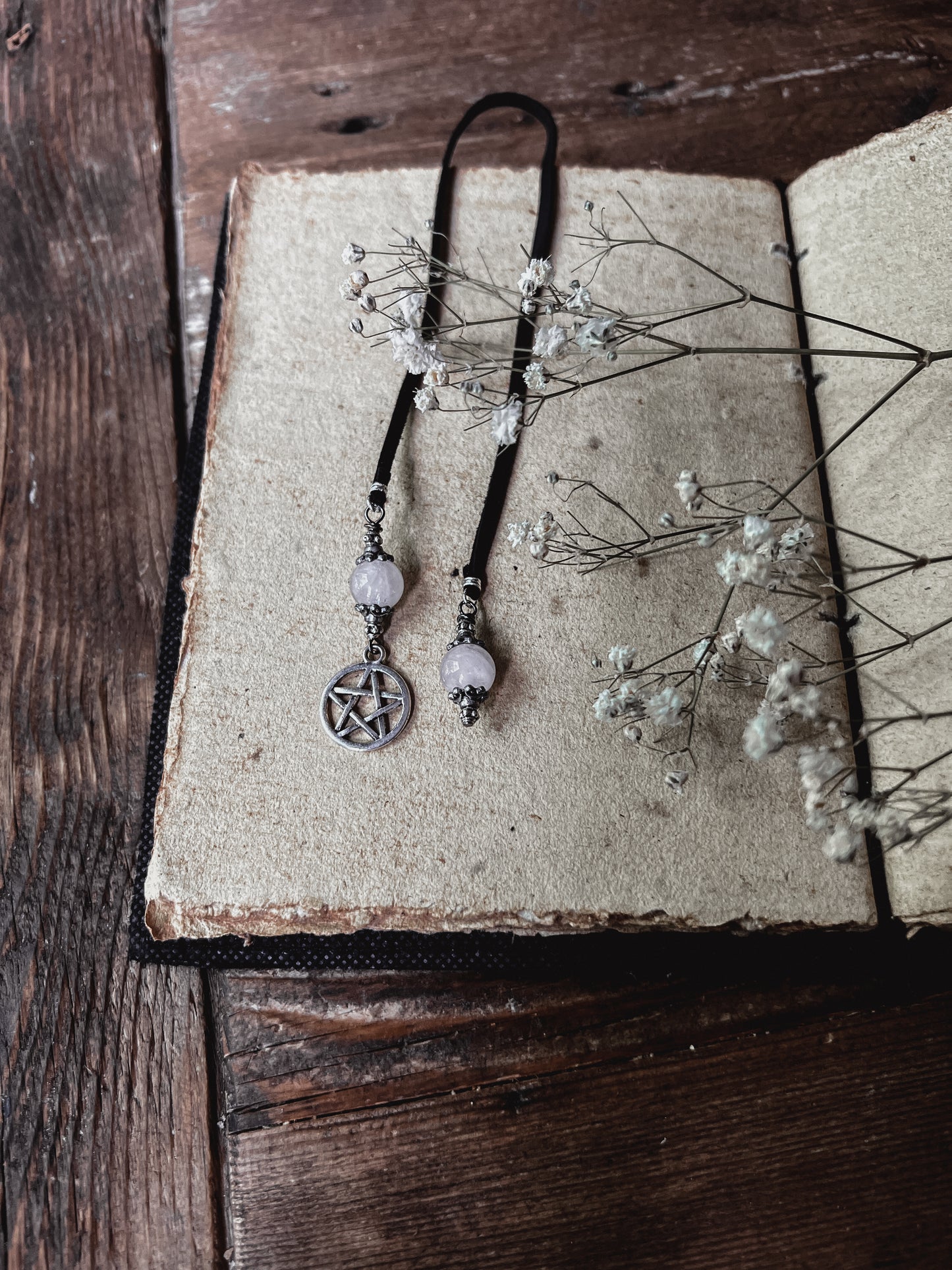 Crystal Pentacle Bookmark - Silver