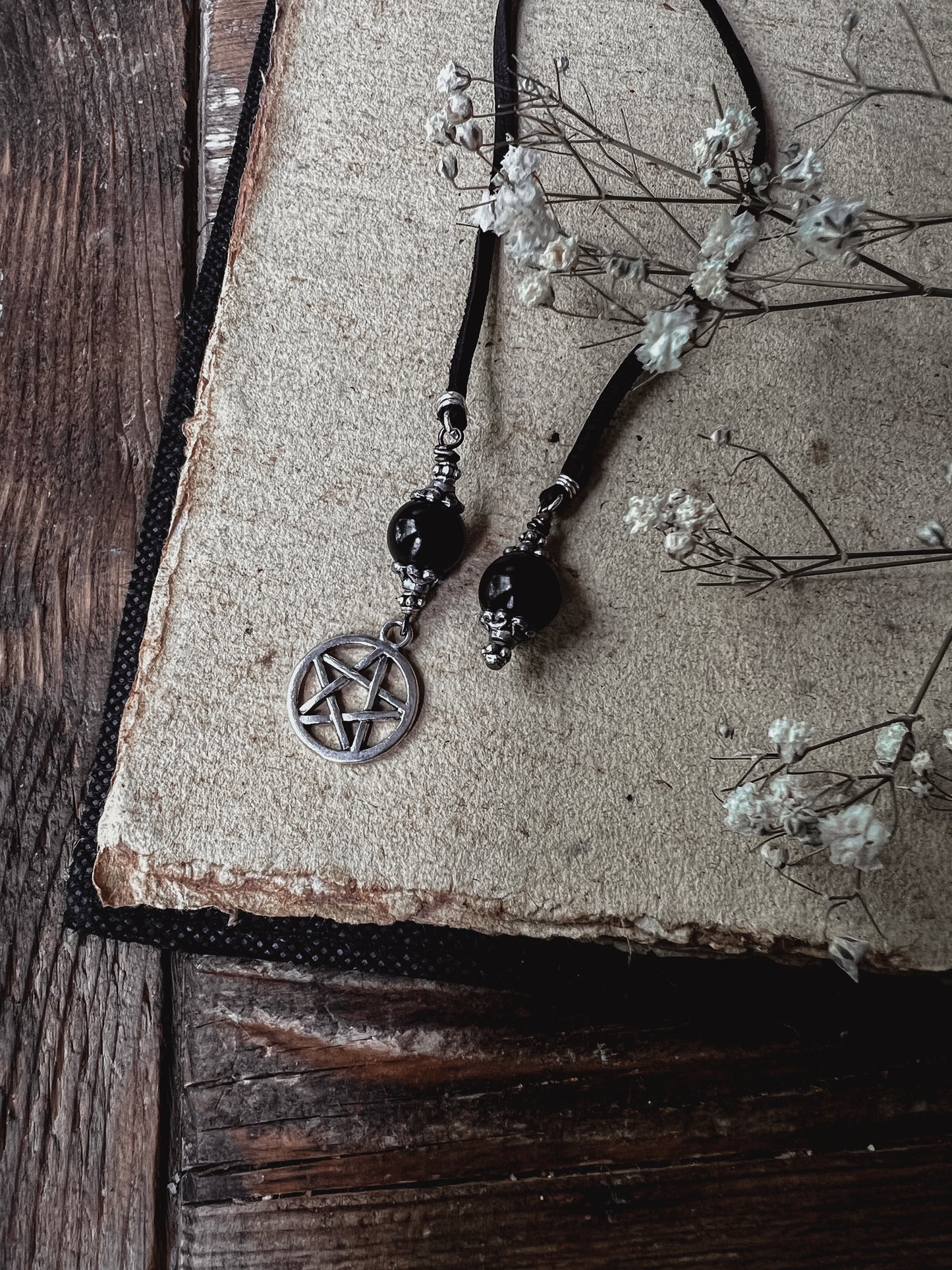 Crystal Pentacle Bookmark - Silver