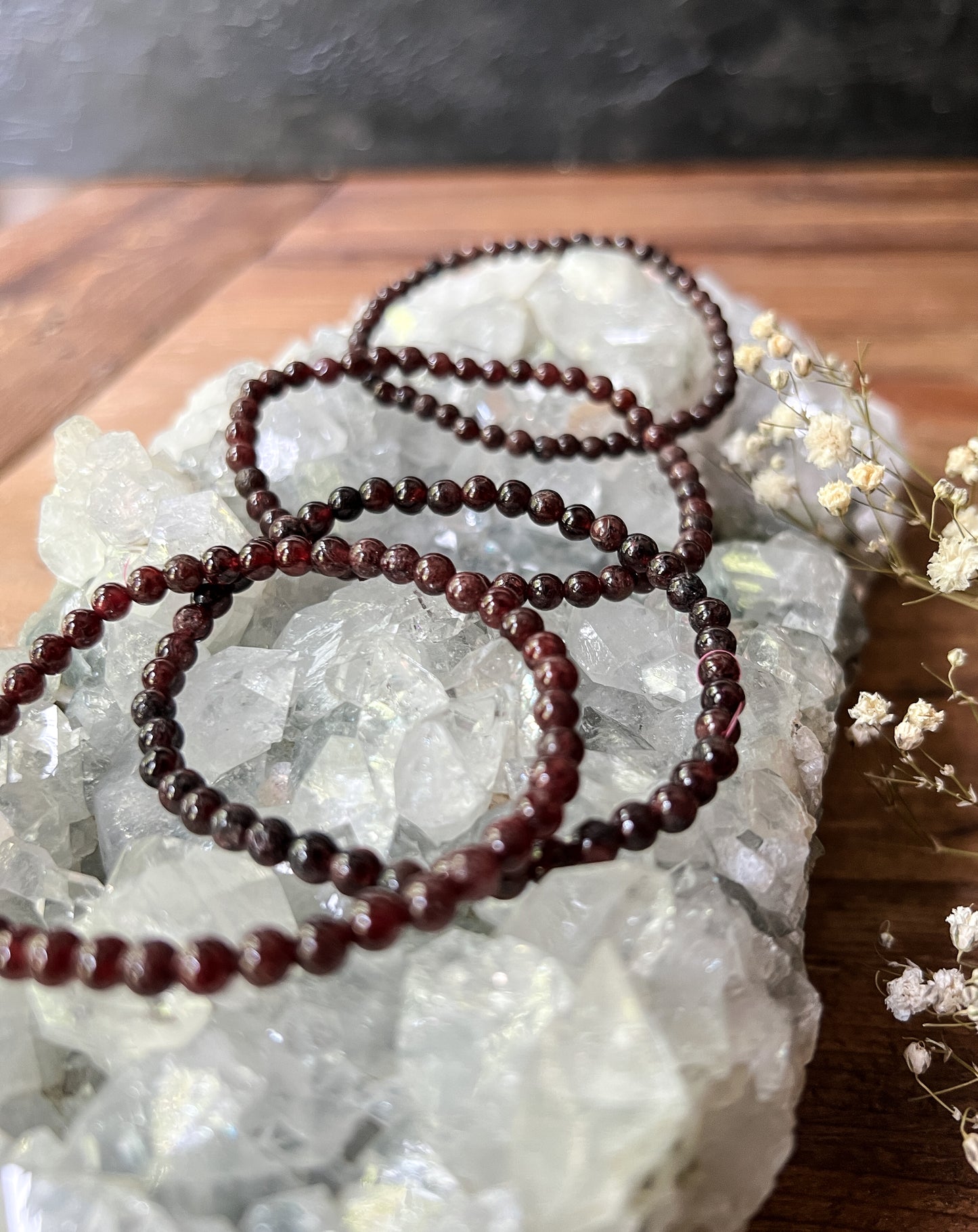 4mm Garnet Bracelet