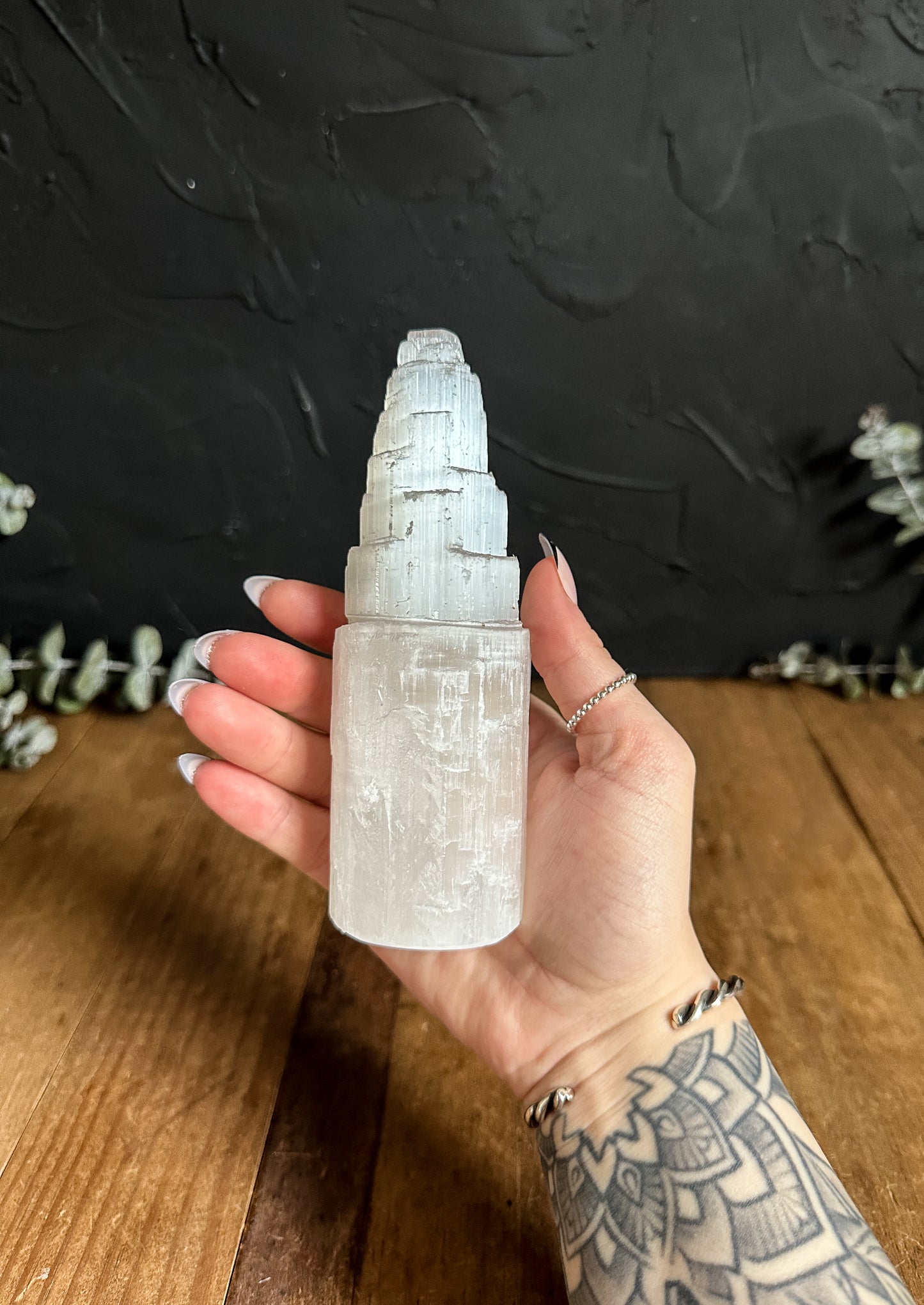 6 inches Selenite Rough Tower
