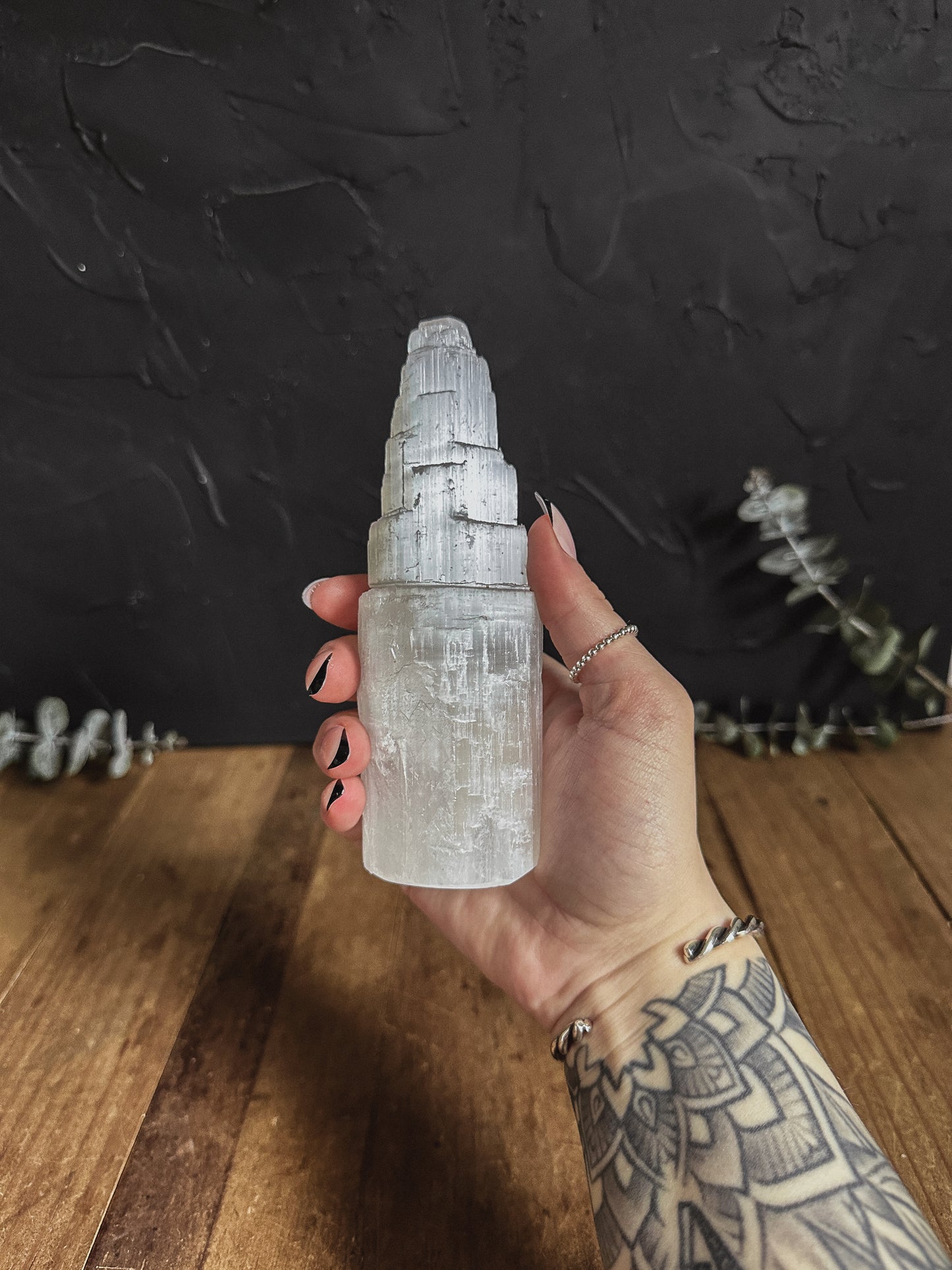 6 inches Selenite Rough Tower
