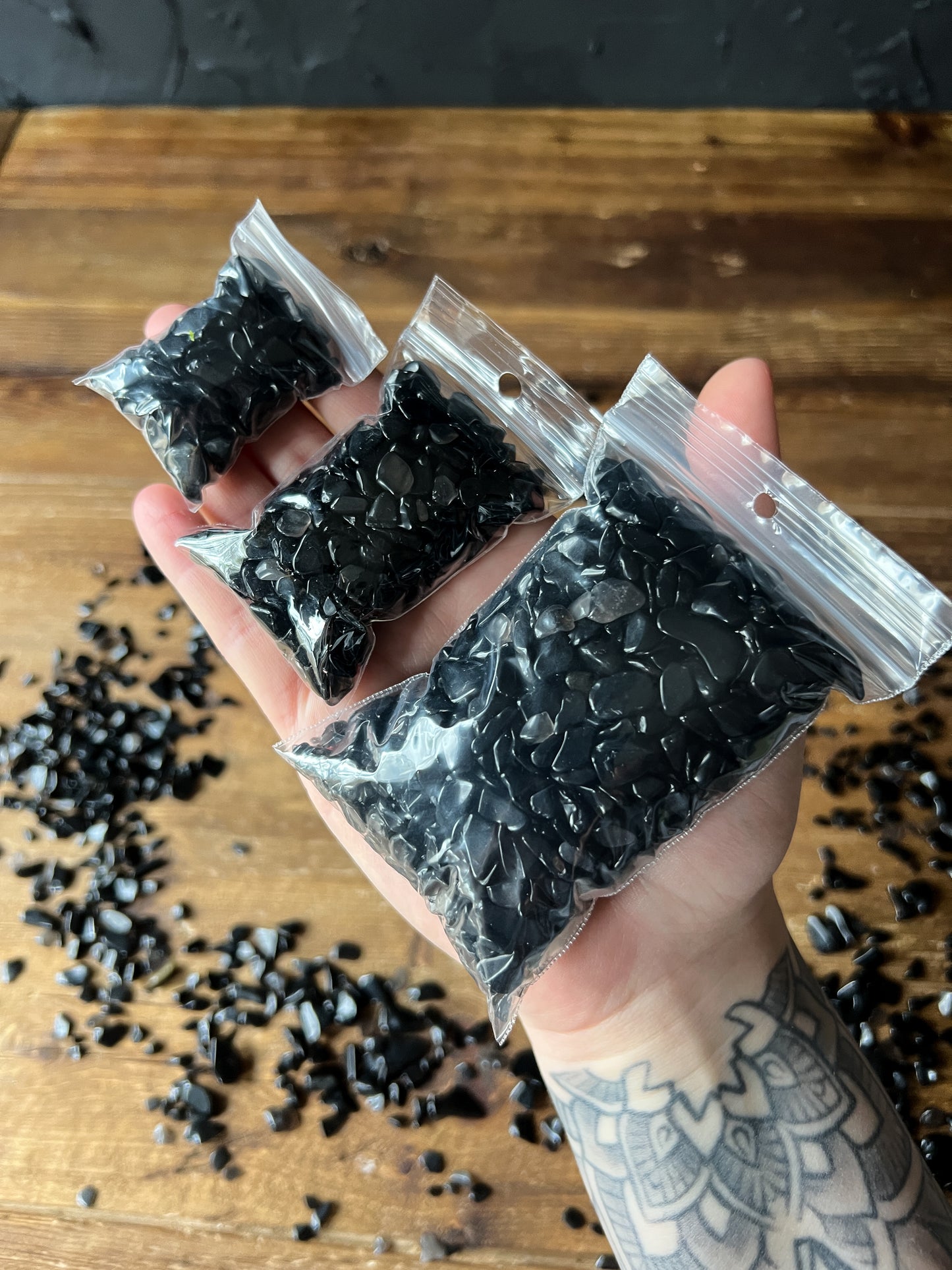 Black Obsidian Chips