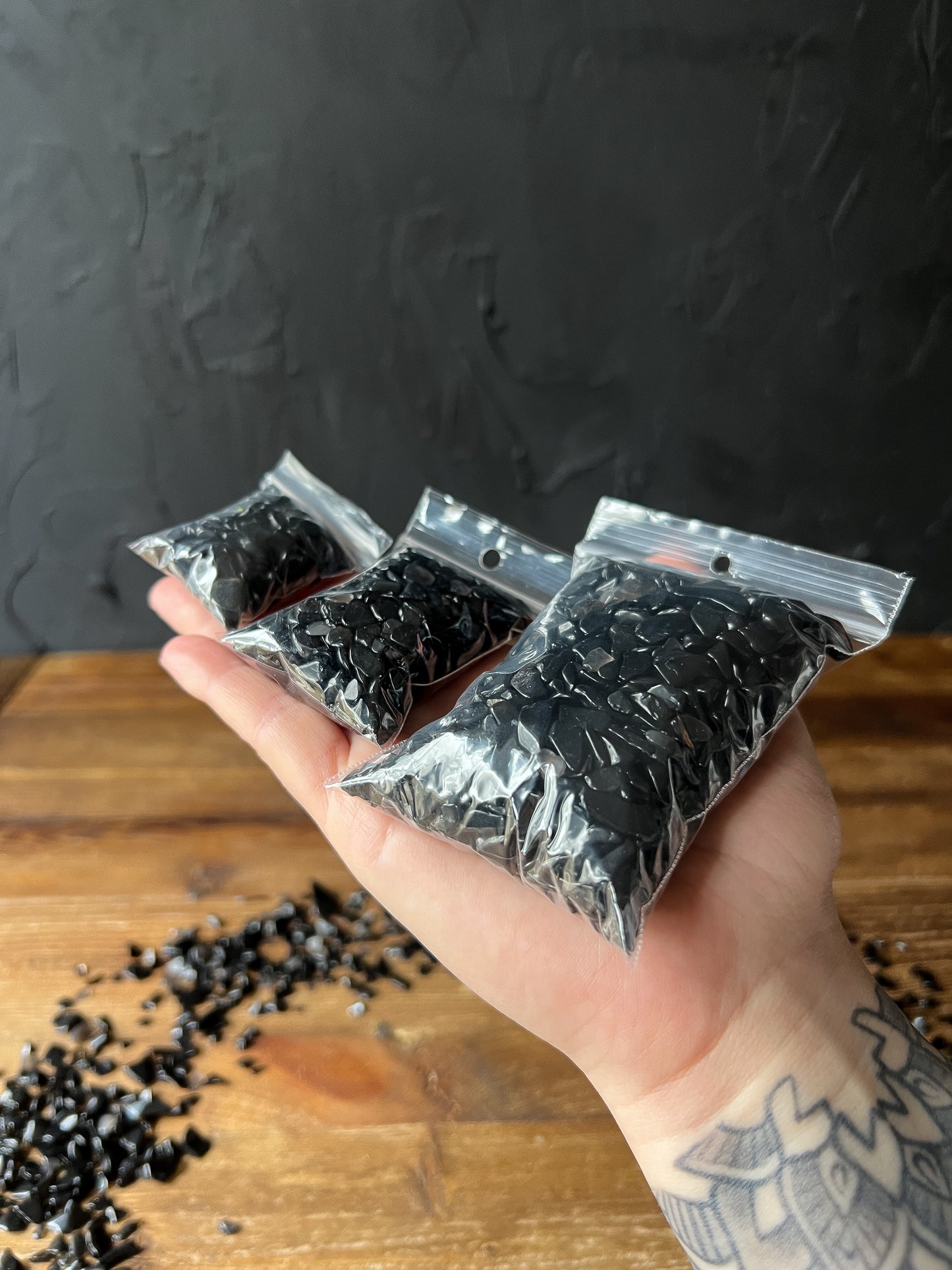 Black Obsidian Chips