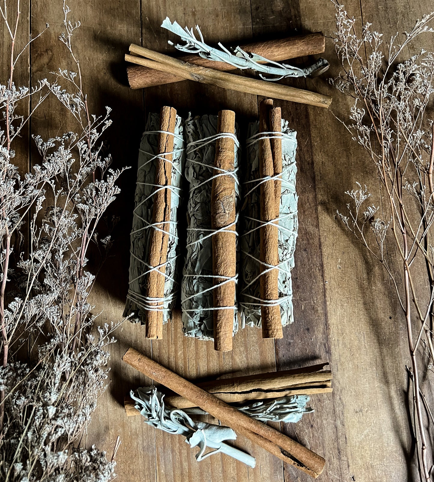 White Sage and Cinnamon Bundles